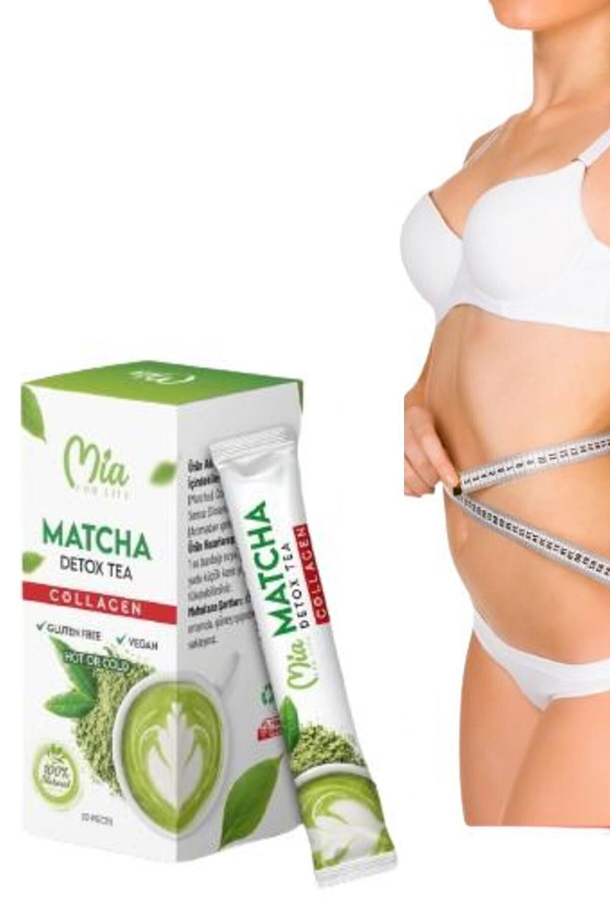Matcha Çi̇lek Aromalı Detox Burner Form Matcha Çayı 1 Kutu 20 Li̇