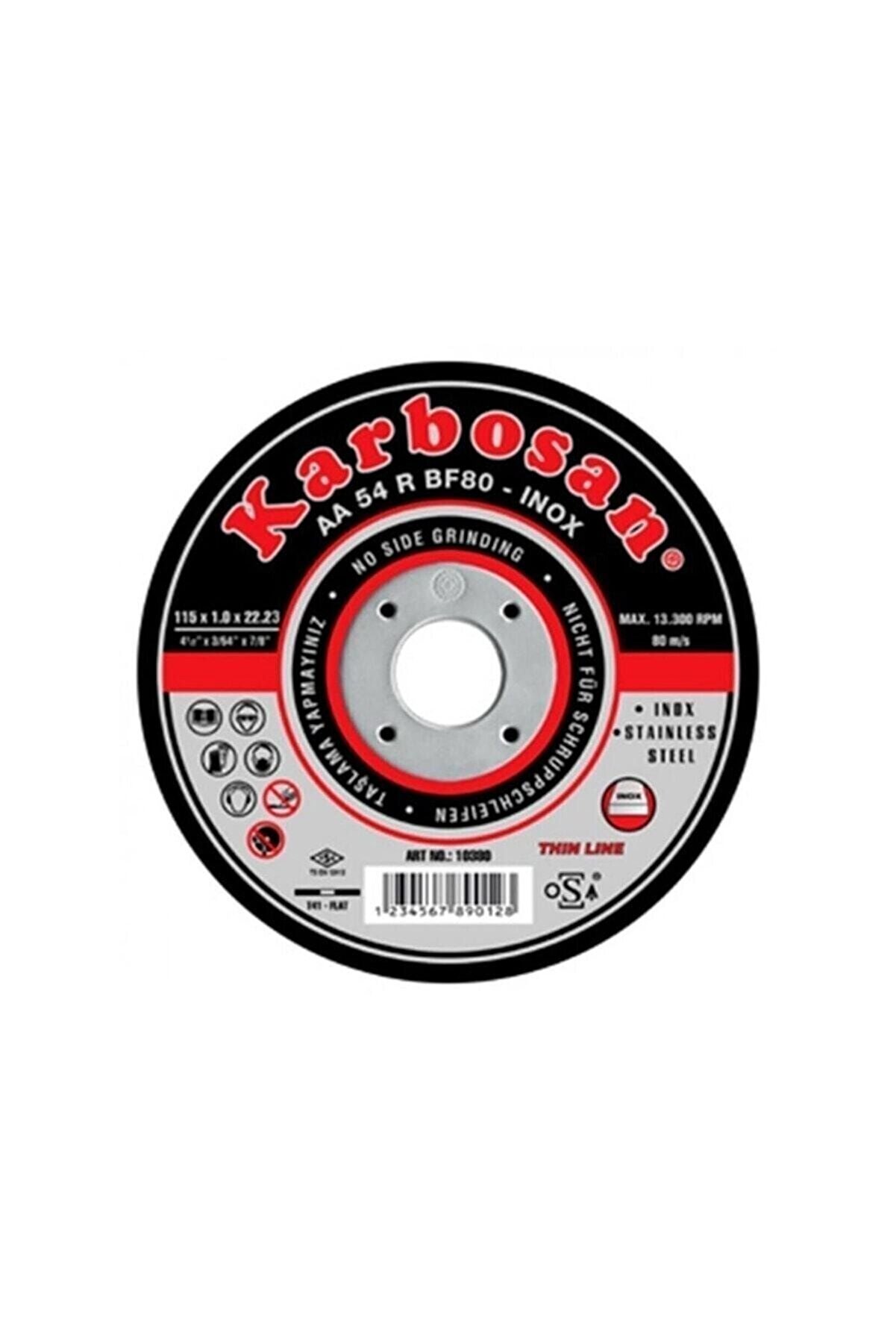 Karbosan Inox Metal Kesi̇ci̇ Ince Taş 115 Mm Kesi̇ci̇ 25 Adet Krb