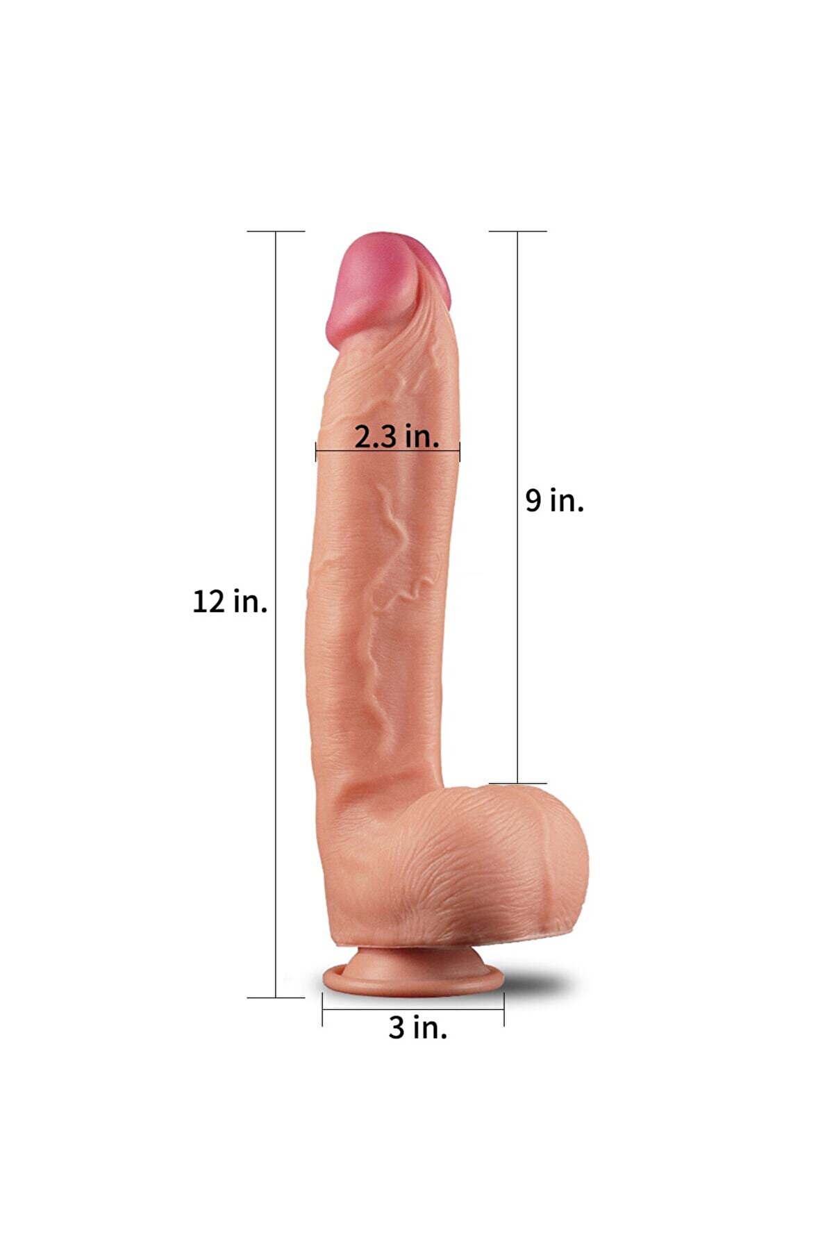 Meyrabest 30.5 Cm Yumuşak Dokulu &Ccedil;i̇ft Katmanlı Reali̇sti̇k Peni̇s - Dual Layered Plati̇num Si̇li̇cone Cock