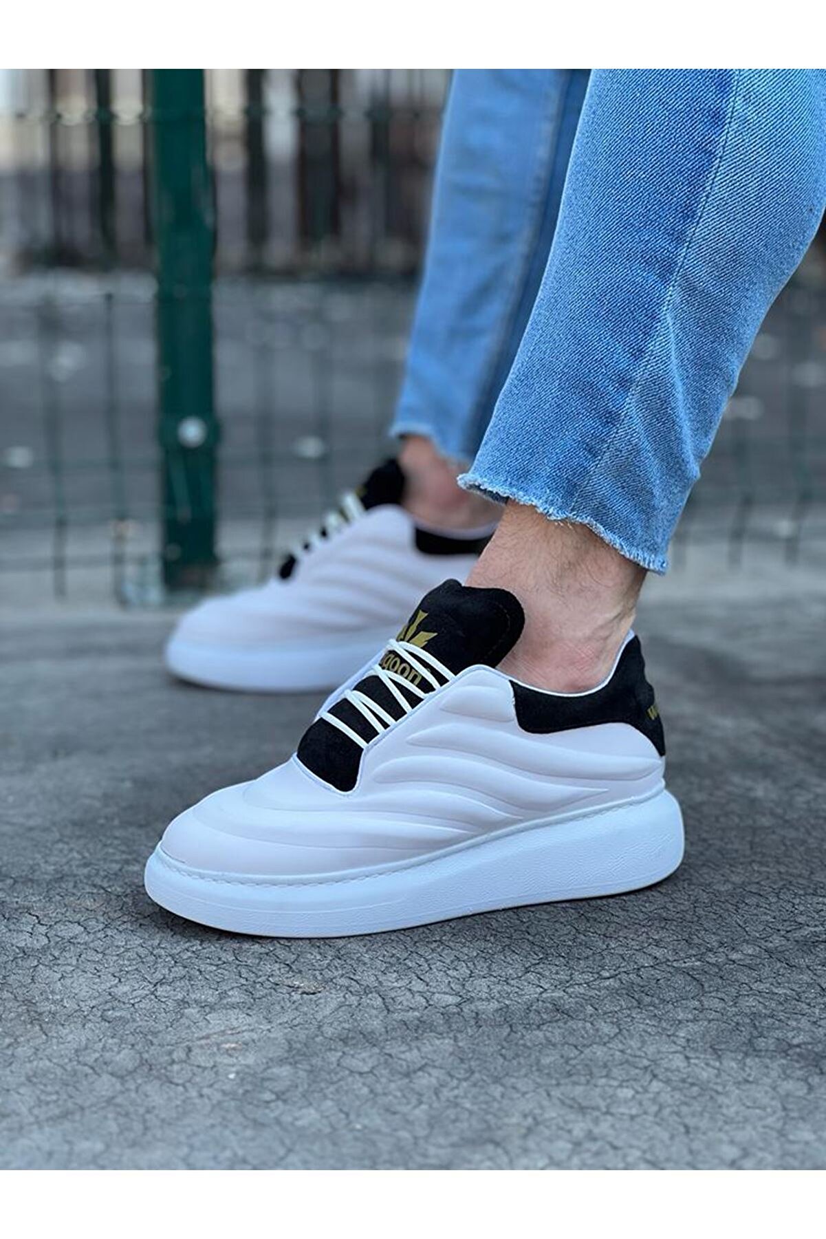 Ethab Ti̇caret Beyaz Si̇yah Erkek Casual Ayakkabı