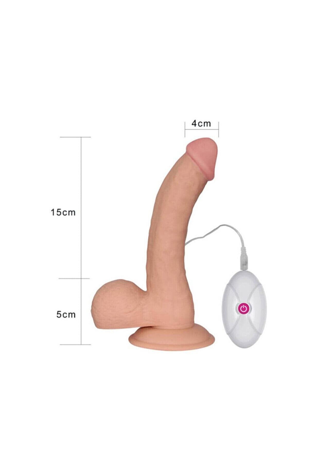 Lovetoy The Ultra Soft Dude 20Cm Ger&ccedil;ek&ccedil;i̇ Esnek Kumandalı Vantuzlu Vi̇brat&ouml;r