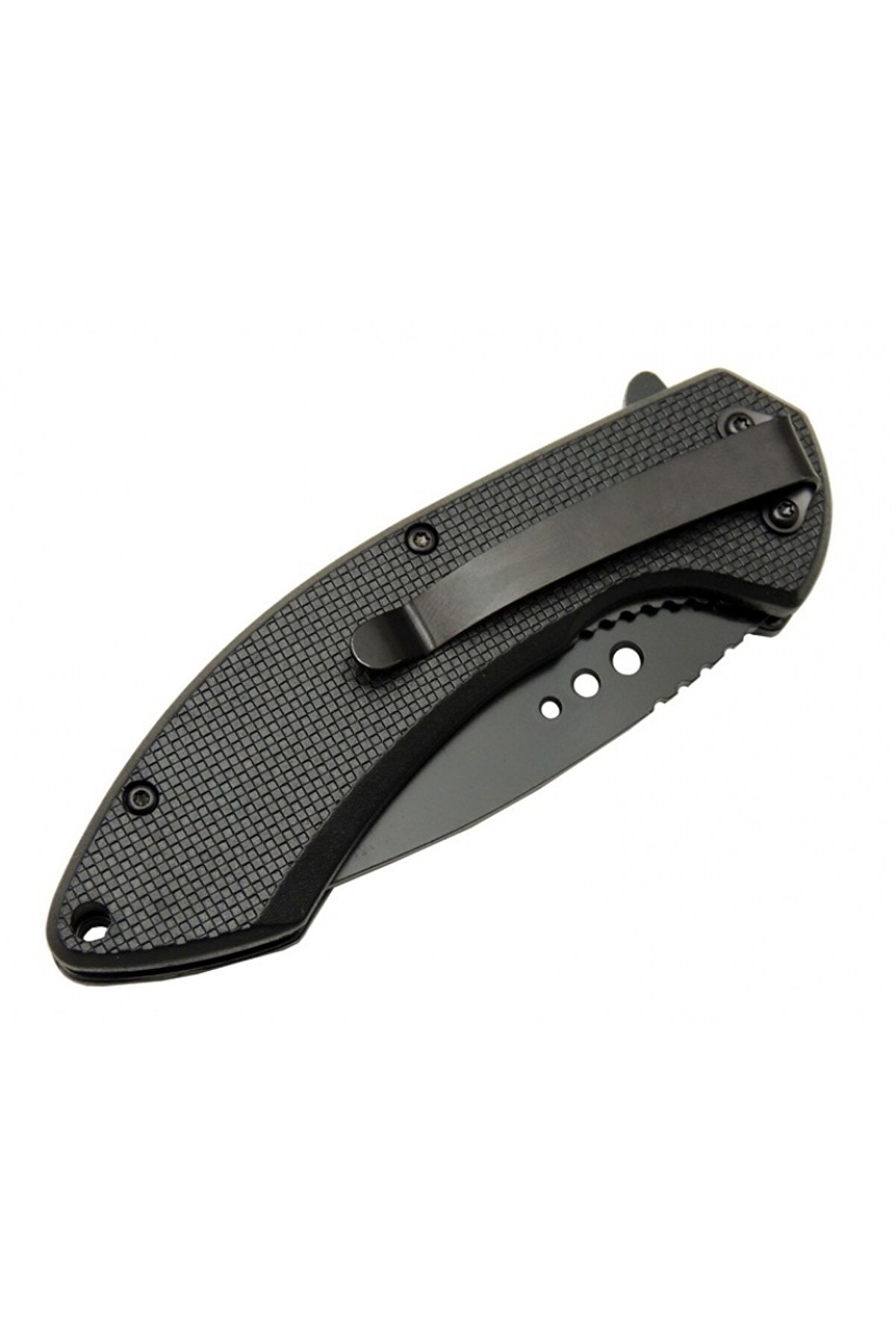 evimdeyokyok 4215 Kırmızı Kamp Çakı 20cm- Yarı Otomatik, Oluklu