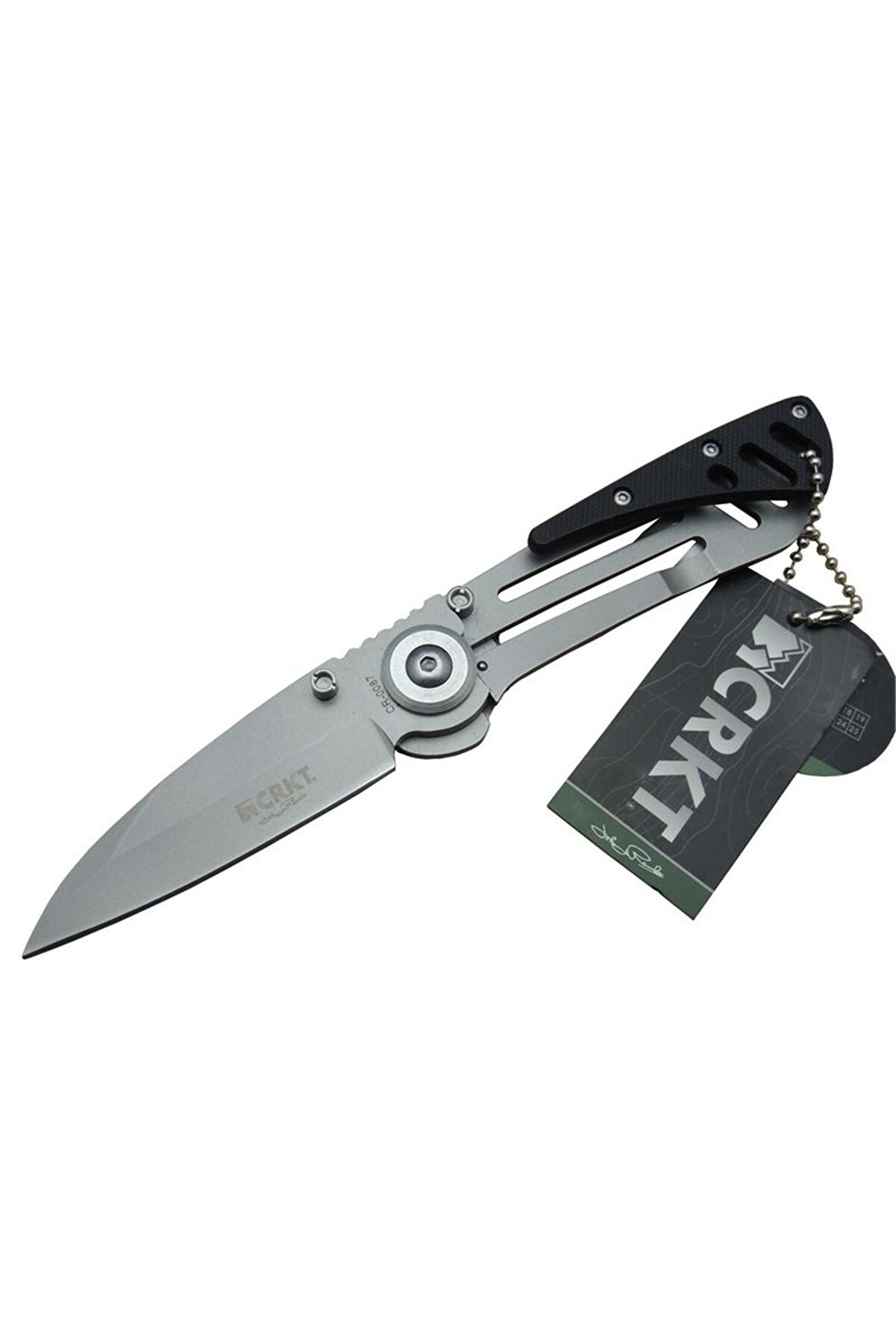 evimdeyokyok CRKT CR 0087 BK Kamp Çakı 18 cm - Metal Saplı, Otomatik, Kılıflı