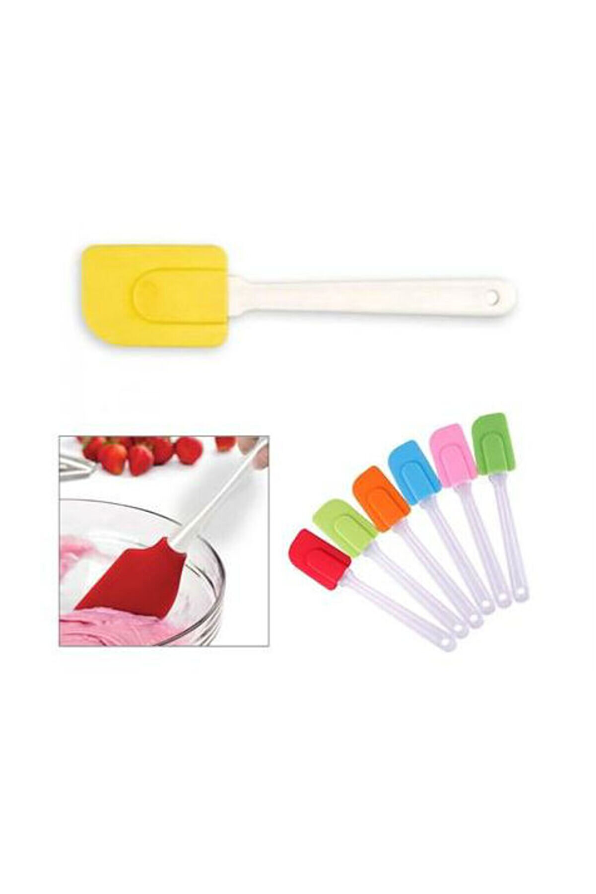 Ethab Ti̇caret Renkli̇ Si̇li̇kon Spatula