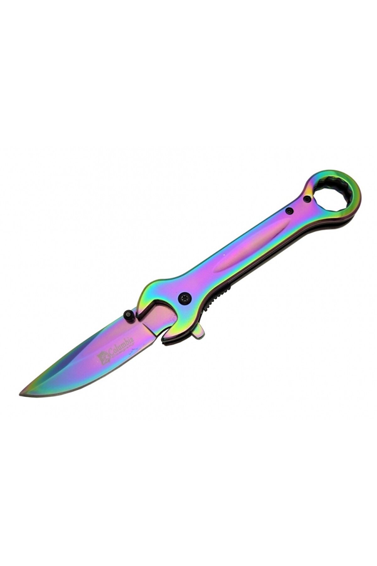 evimdeyokyok 8000A Anahtar Görünümlü Renkli Kamp Çakı 19 cm - Otomatik, Metal Sap