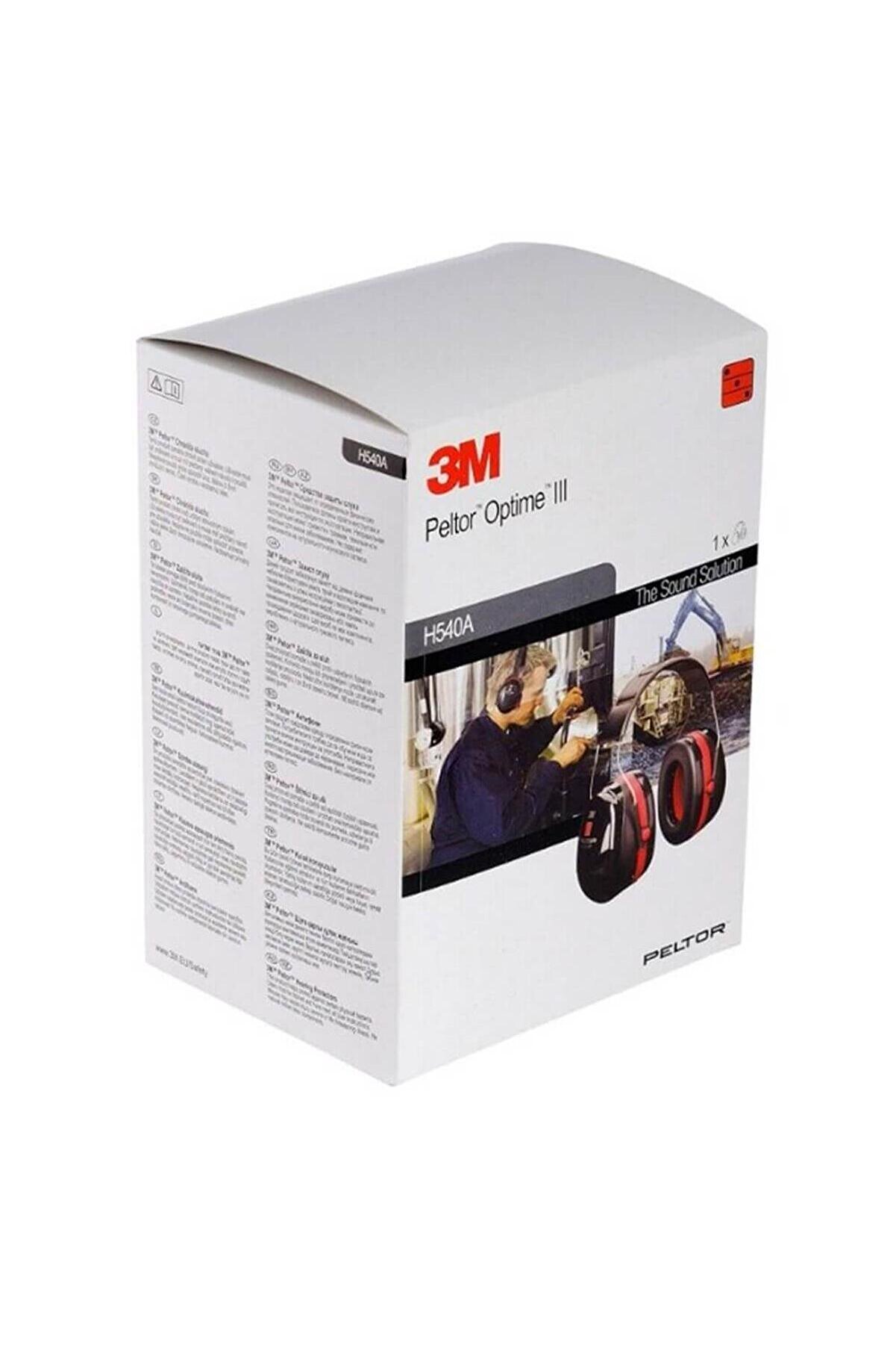 ™ Peltor™ Opti̇me™ Iıı H540A Manşonlu, Kafa Bantlı Kulaklık - Si̇yah/Kırmızı, 35 Db