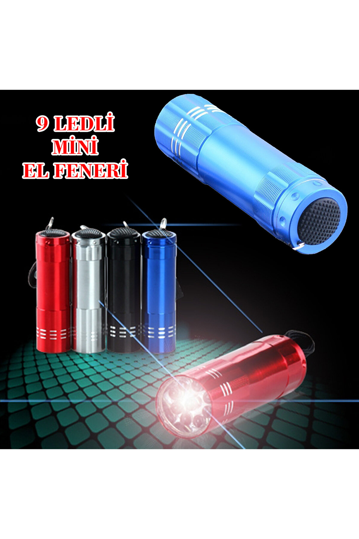 Ethab Ti̇caret S&uuml;per Parlak 9 Ledli̇ Metal Mi̇ni̇ El Feneri̇