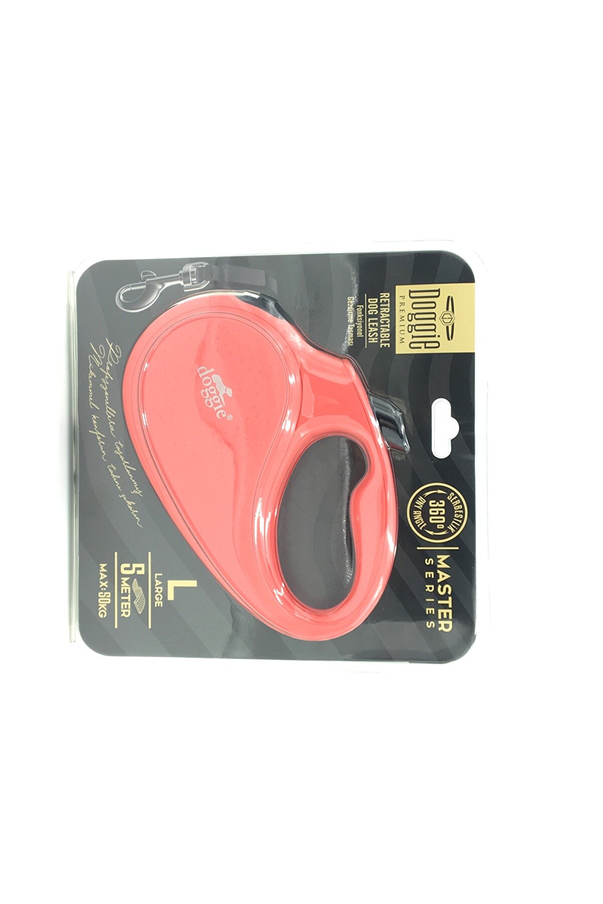 Bi̇lfold Seri̇ Otomati̇k Makaralı K&ouml;pek Gezdi̇rme 25 Kg / 5 M Pembe