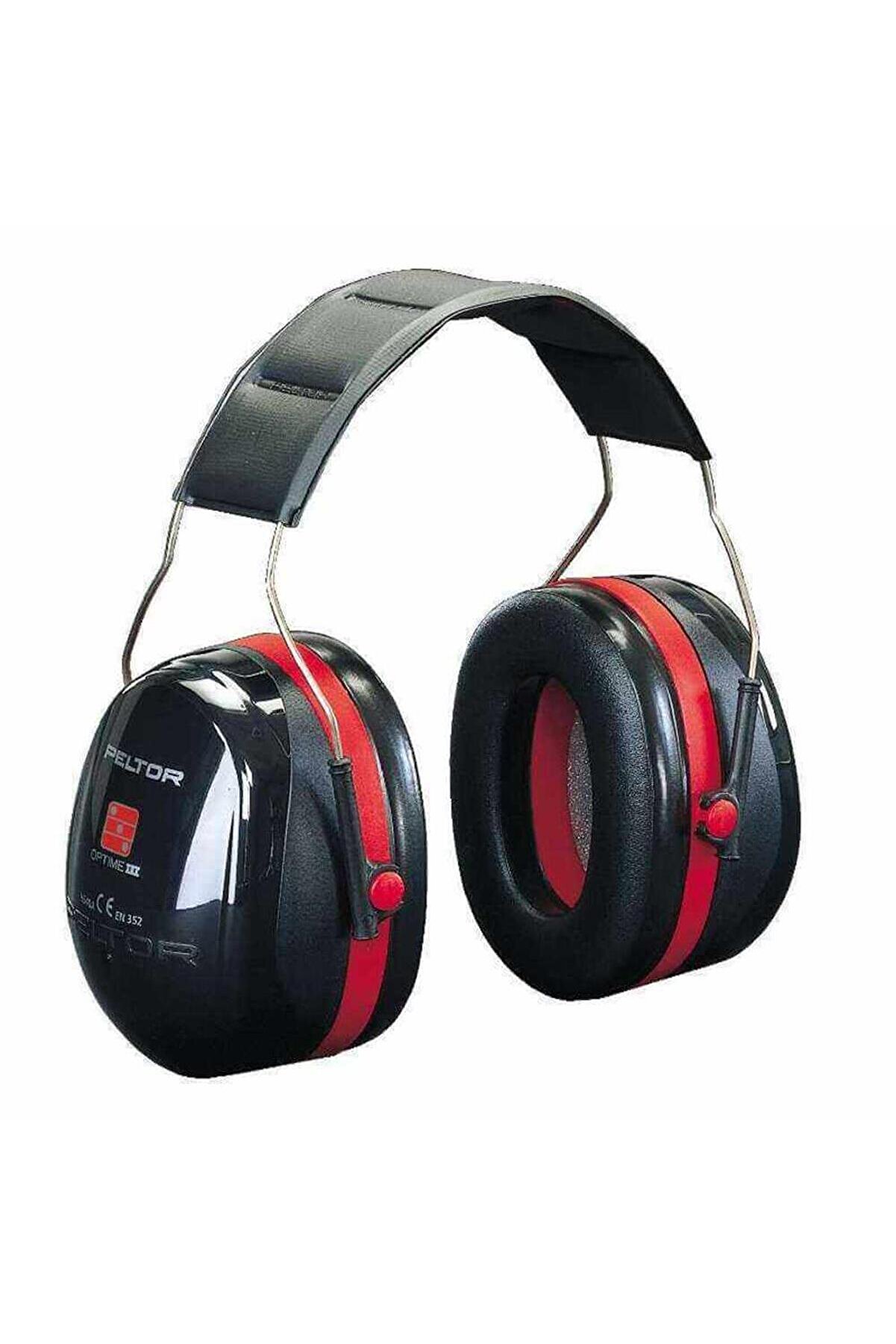 3M ™ Peltor™ Optime™ III H540A Manşonlu, Kafa Bantlı Kulaklık - Siyah/Kırmızı, 35 dB