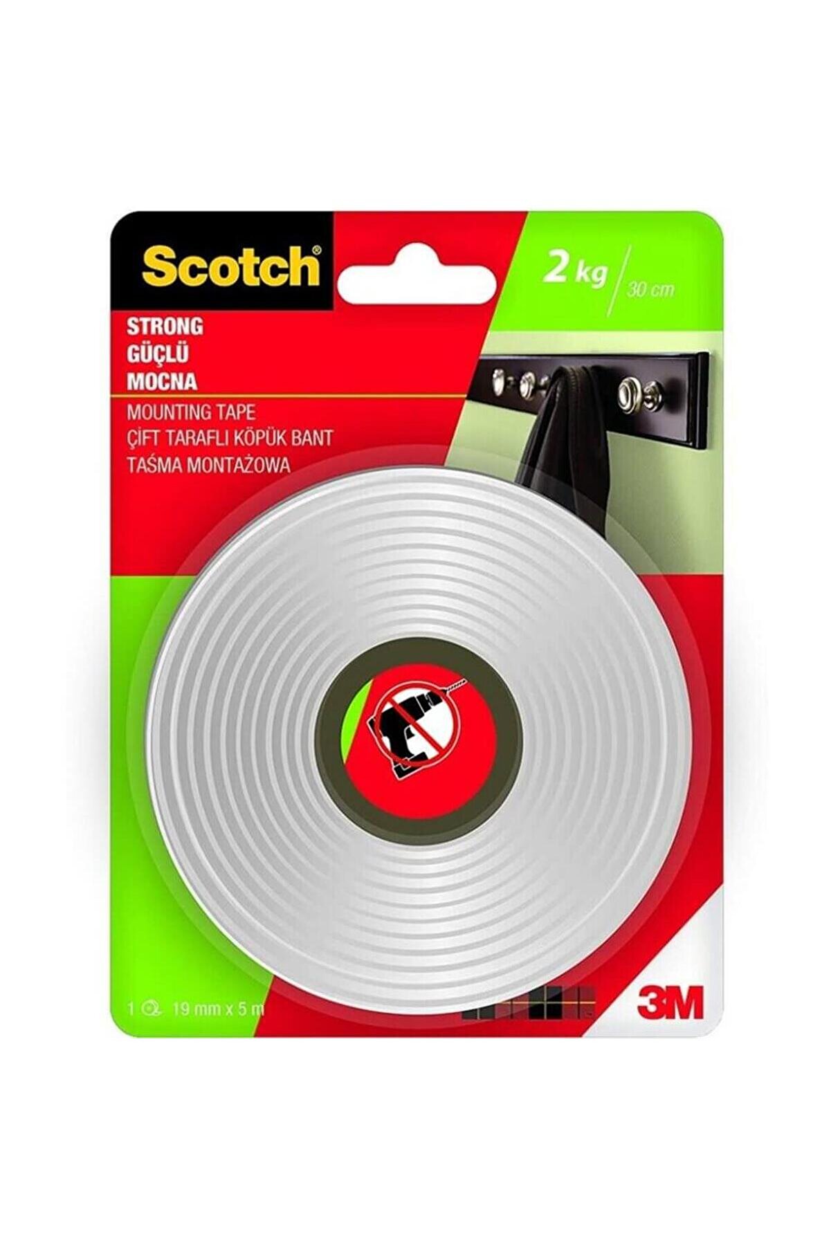 3M ™ Scotch® Güçlü Çift Taraflı Köpük Bant (19mm x 5m)