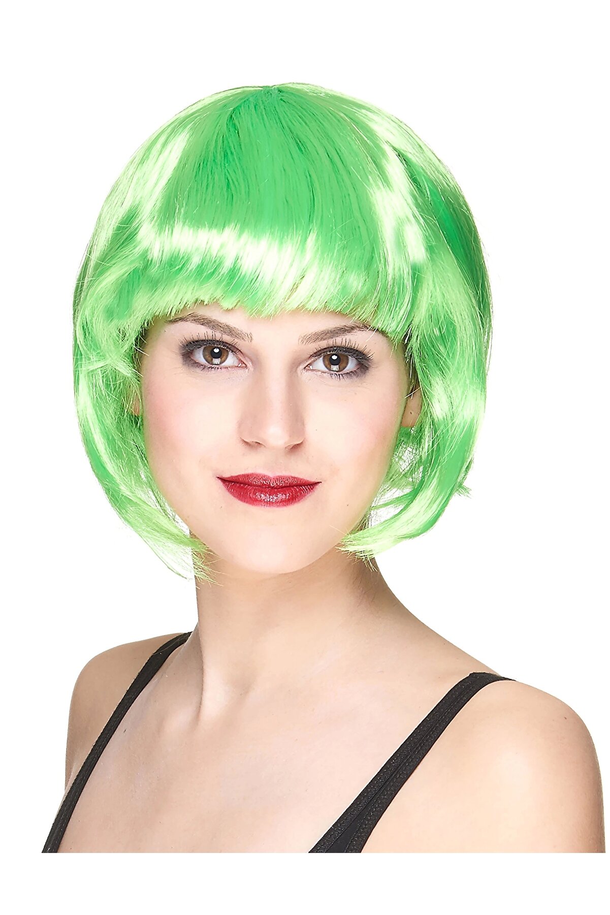 Go İthalat Yeşi̇l Parti̇ Peruğu Kısa K&uuml;t Sa&ccedil; (4462)