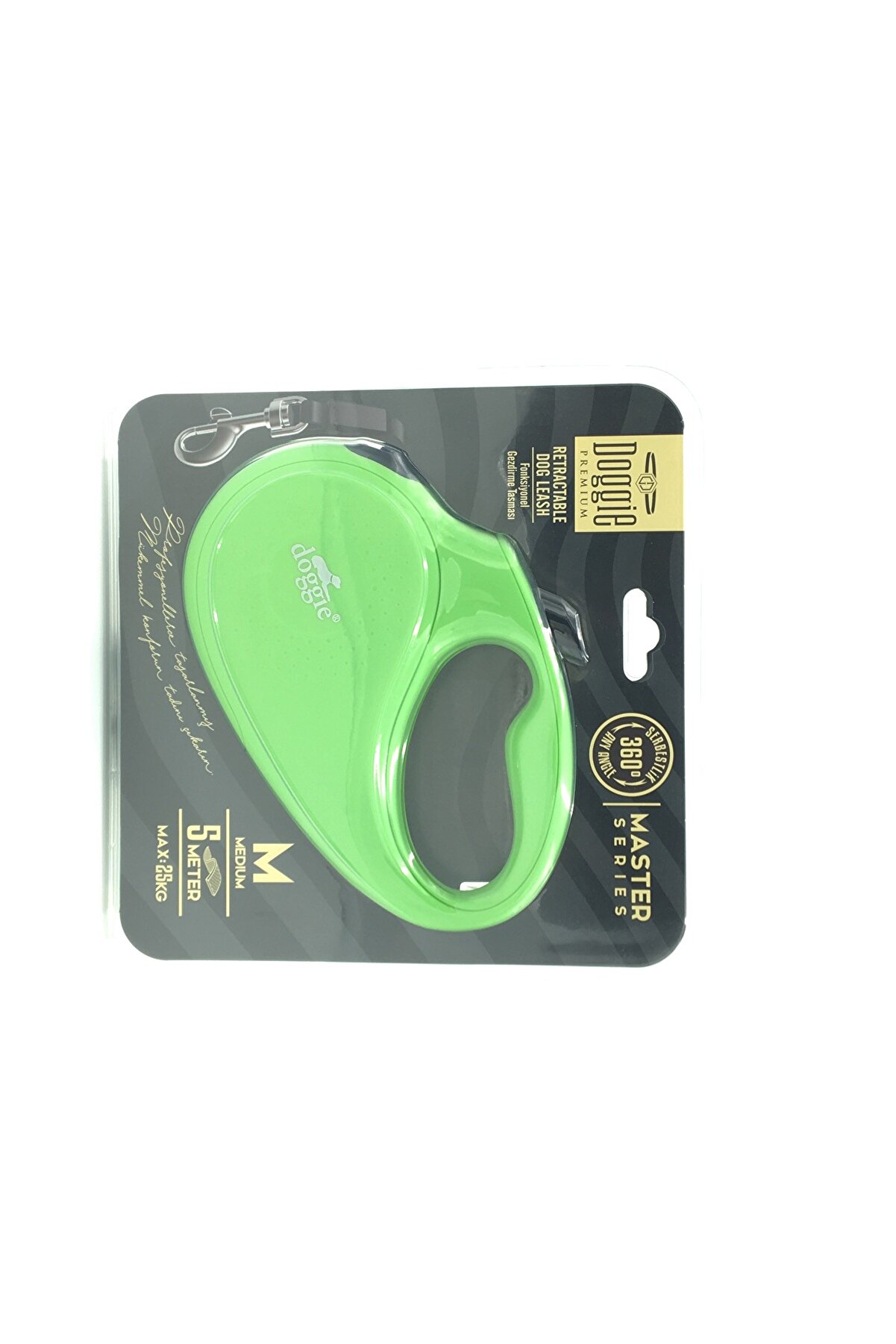 Bi̇lfold Seri̇ Otomati̇k Makaralı K&ouml;pek Gezdi̇rme 25 Kg / 5 M Yeşi̇l