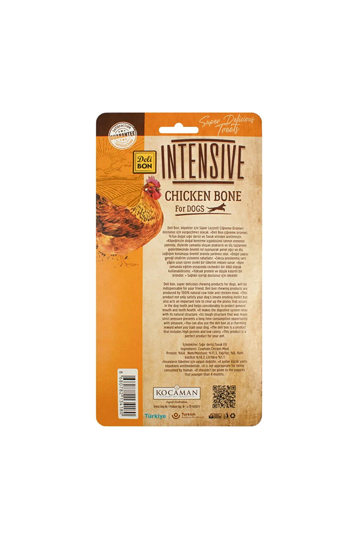 Deli̇bone İntensi̇ve Tavuklu Kemi̇k 12 Cm 2 Li̇ Paket