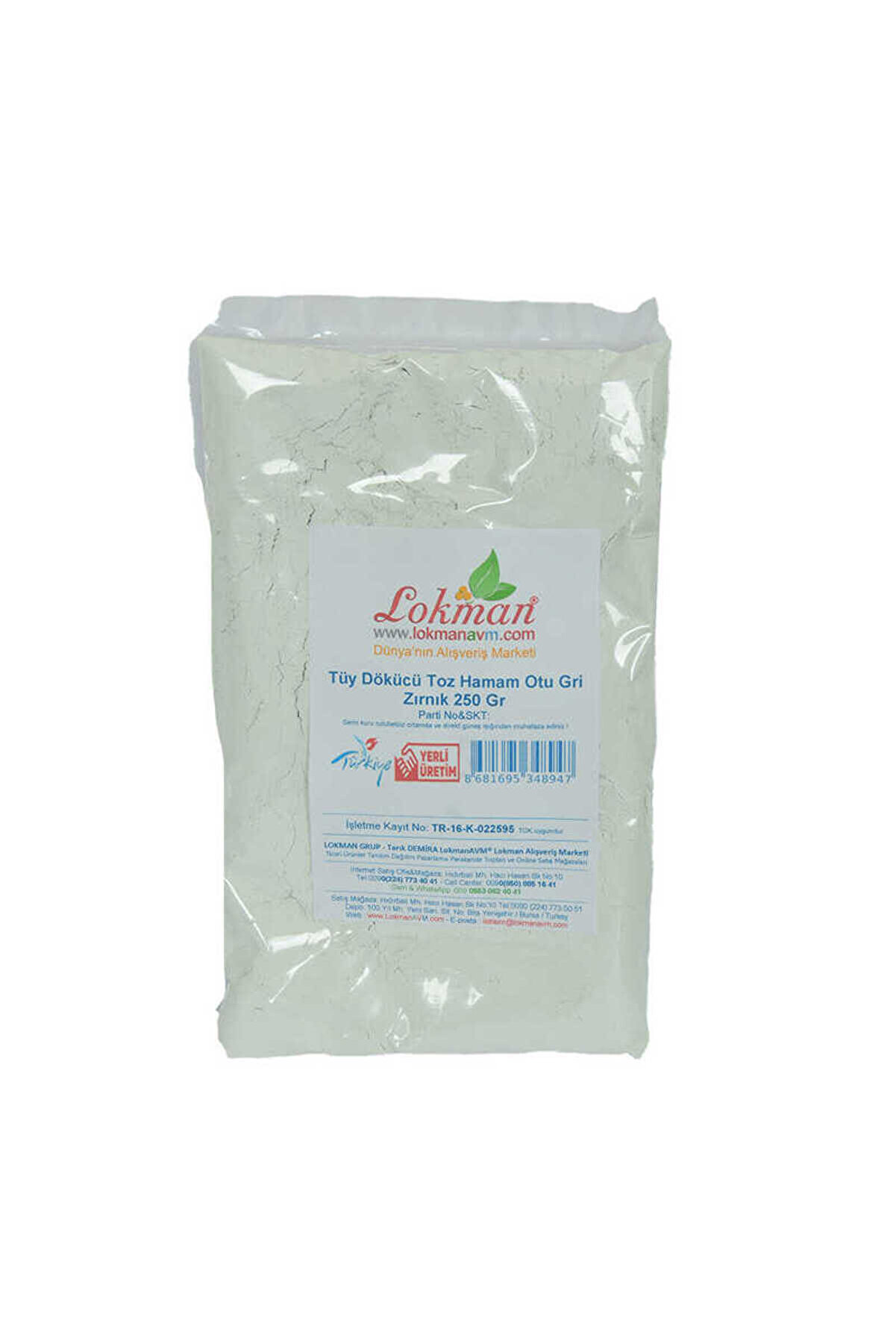 Bi̇lfold T&uuml;y D&ouml;k&uuml;c&uuml; Toz Hamam Otu Gri̇ Zırnık Bay 250 Gr Paket