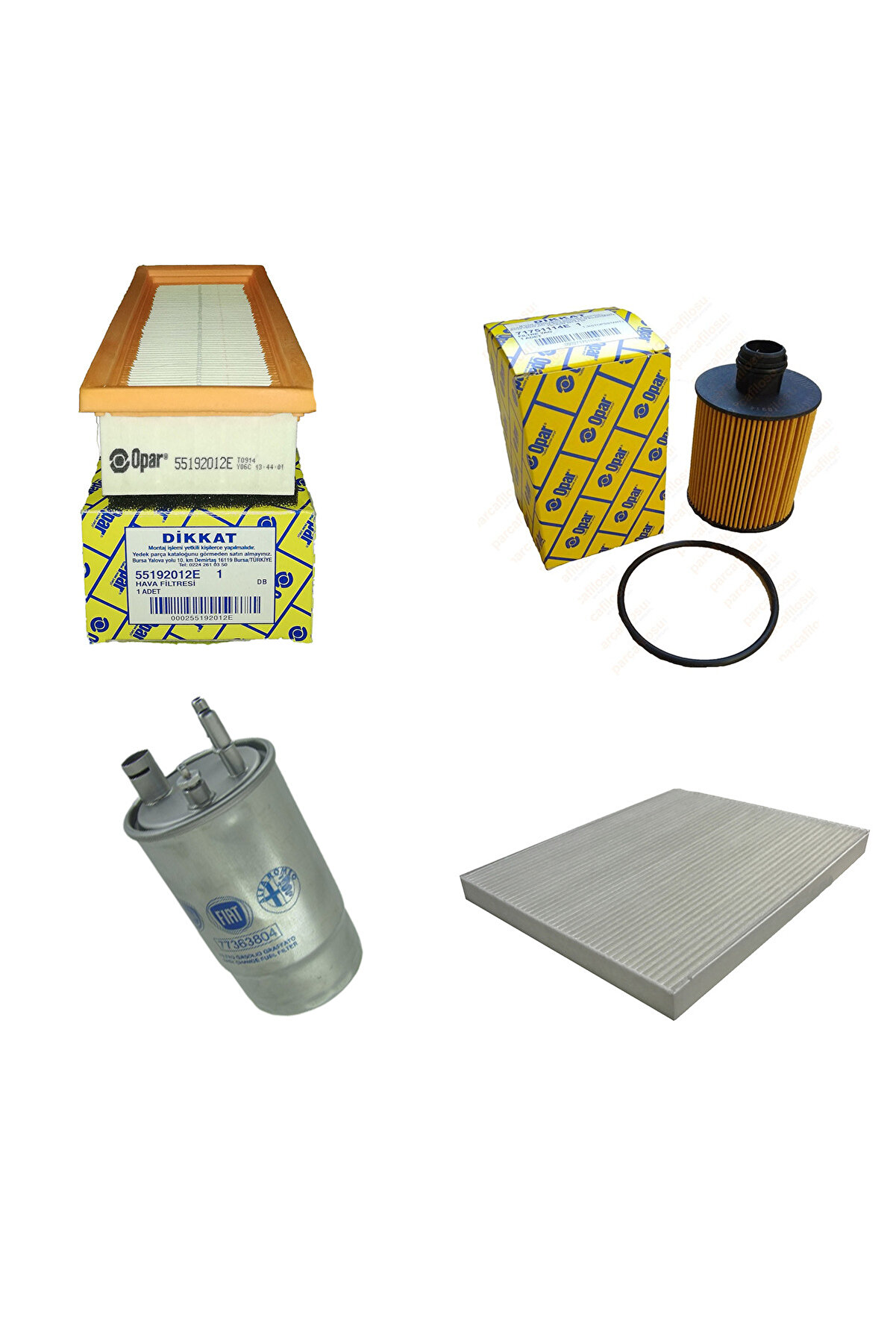 İthal Fiat Grande Punto- 1.3 Jtd Filtre Bakım Seti 83 Bg Model 2010-2012 [4lü-otodeposuset6161c]