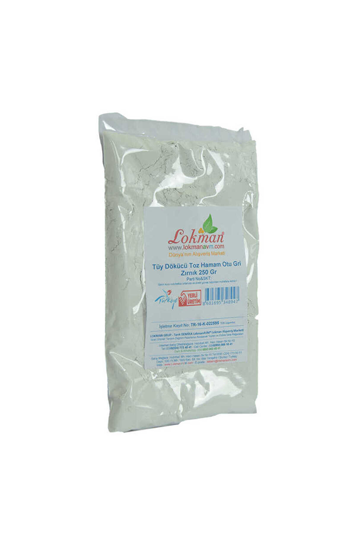 Bi̇lfold T&uuml;y D&ouml;k&uuml;c&uuml; Toz Hamam Otu Gri̇ Zırnık Bay 250 Gr Paket