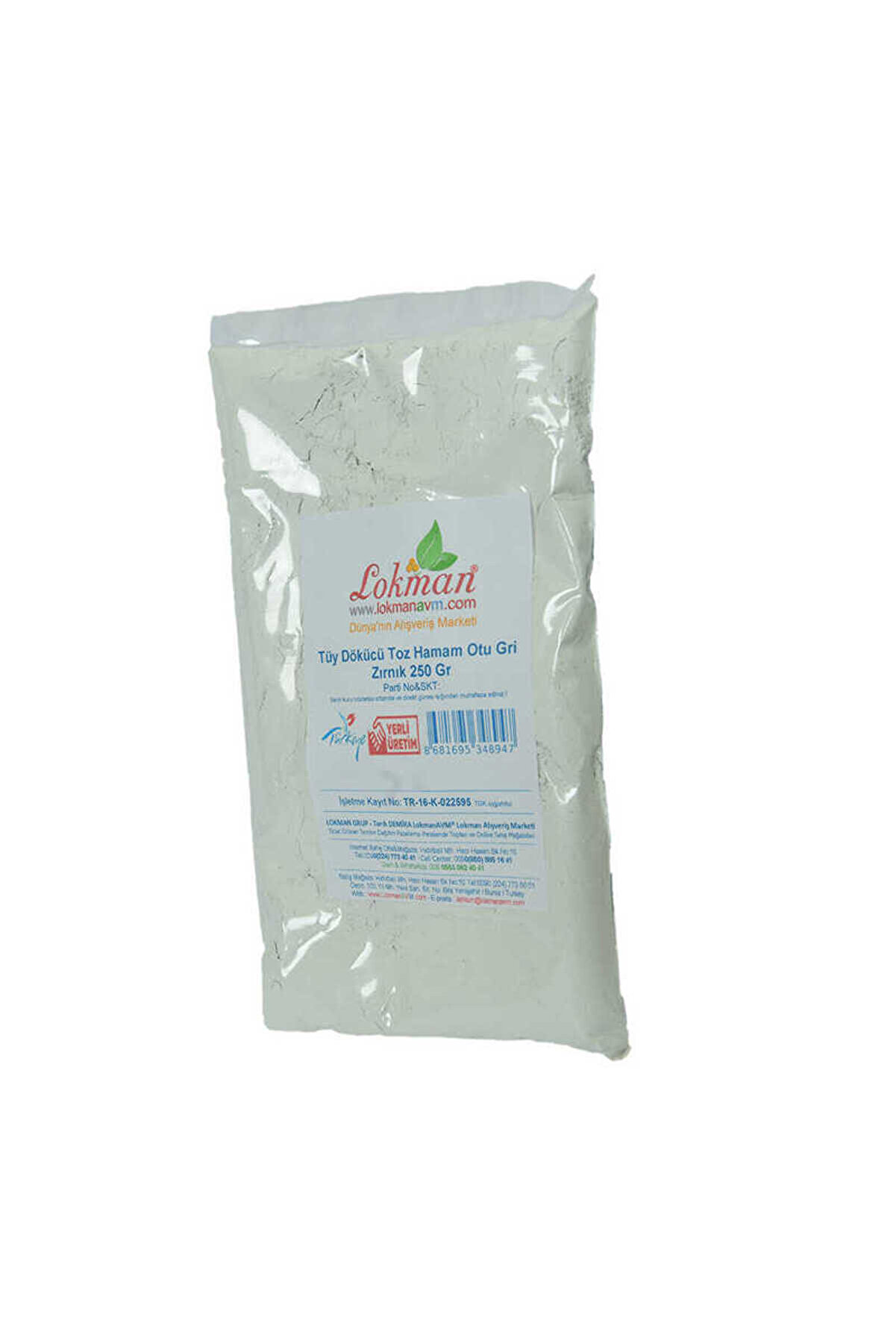 Bi̇lfold T&uuml;y D&ouml;k&uuml;c&uuml; Toz Hamam Otu Gri̇ Zırnık Bay 250 Gr Paket