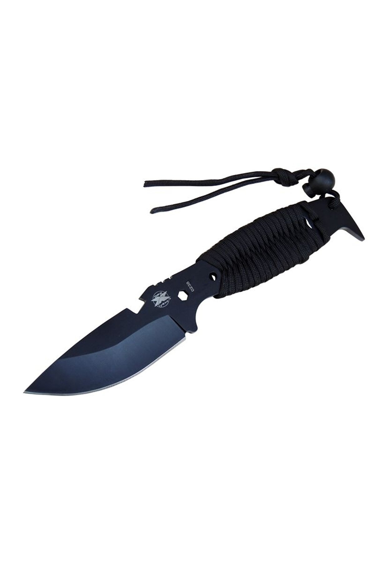 evimdeyokyok DPX Gear Assault 0238BK Kamp Bıçağı 22,5 cm - Siyah, Metal & İpli Sap