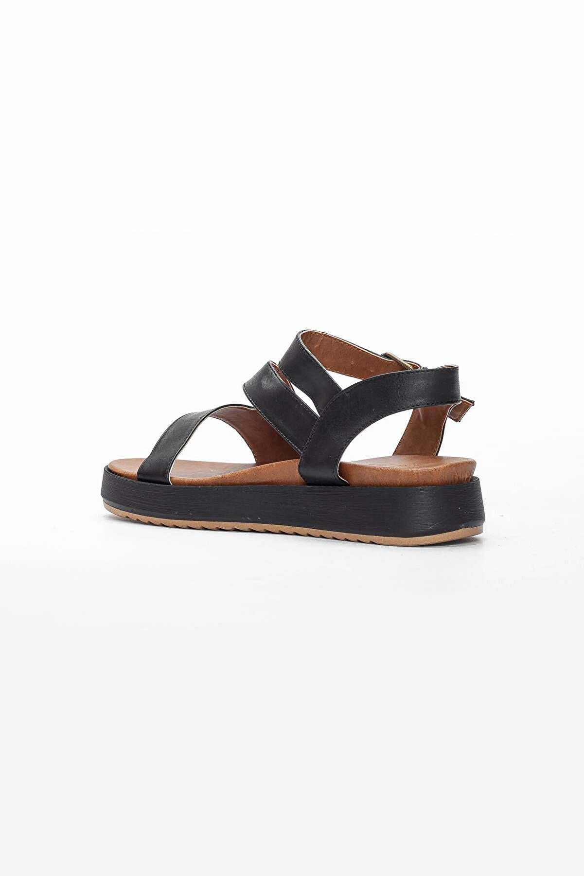 Gult Kadın Yazlık Sandalet Si̇yah