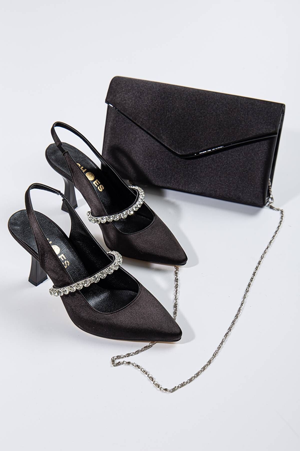 Gult Portföy Zarf Çanta Si̇yah Saten