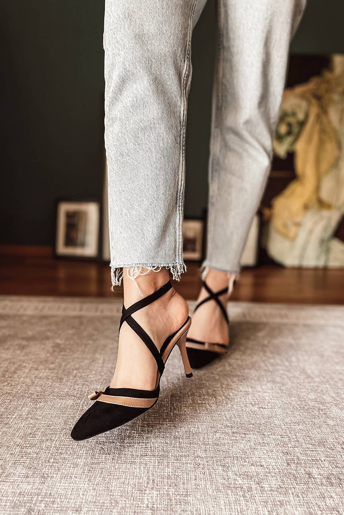 Gult Kadın Ince 8.5 Cm Topuklu Yazlık Tarz Ayakkabı Nude