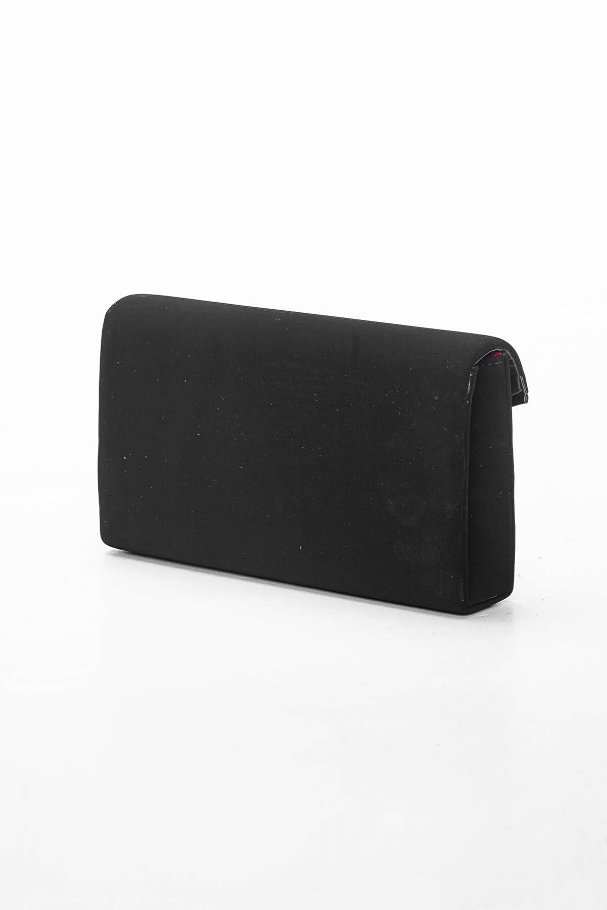 Gult Portf&ouml;y Zarf &Ccedil;anta Si̇yah Taş Detaylı S&uuml;et