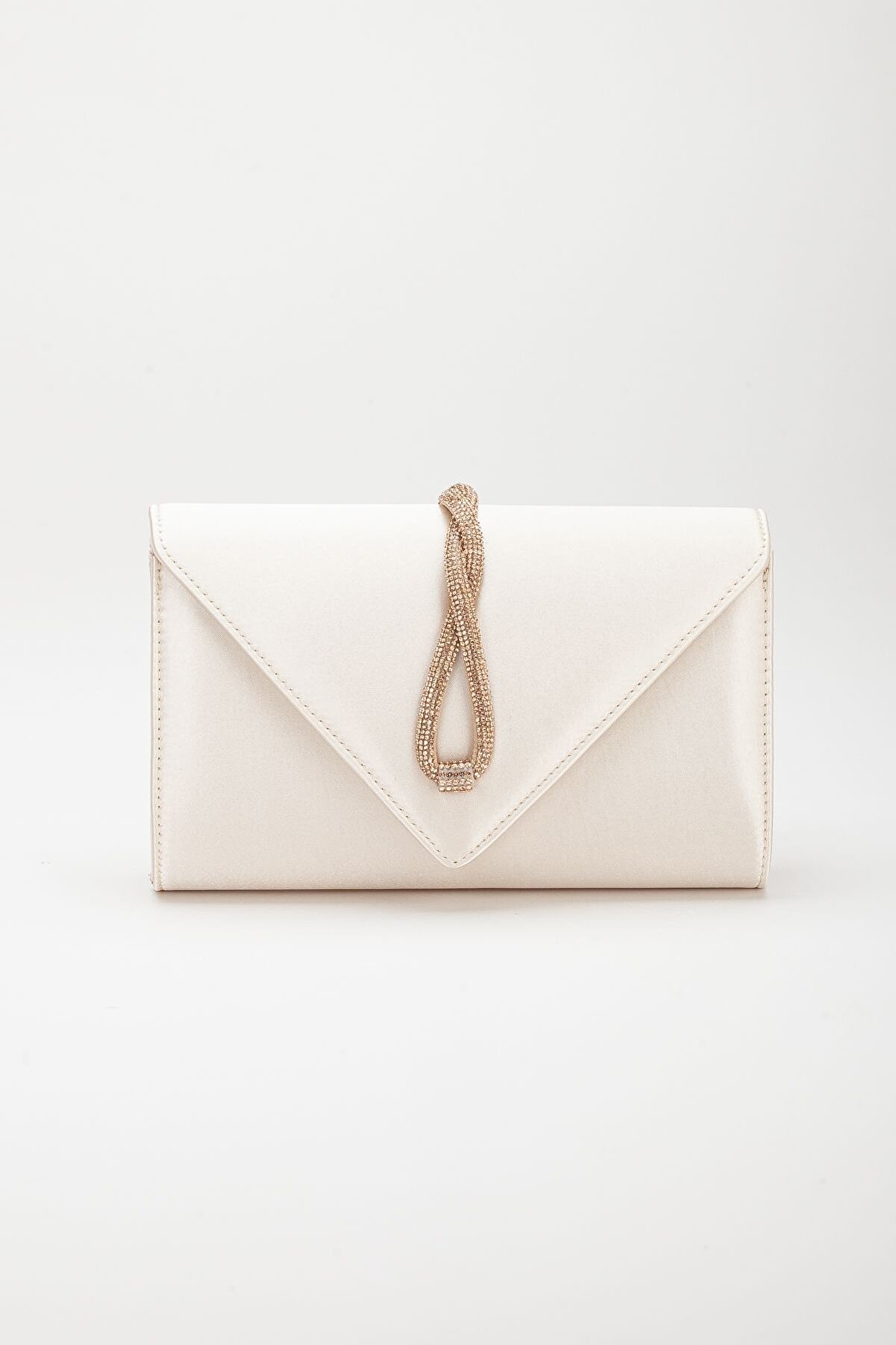 Gult Portf&ouml;y Saten Zarf &Ccedil;anta Ten