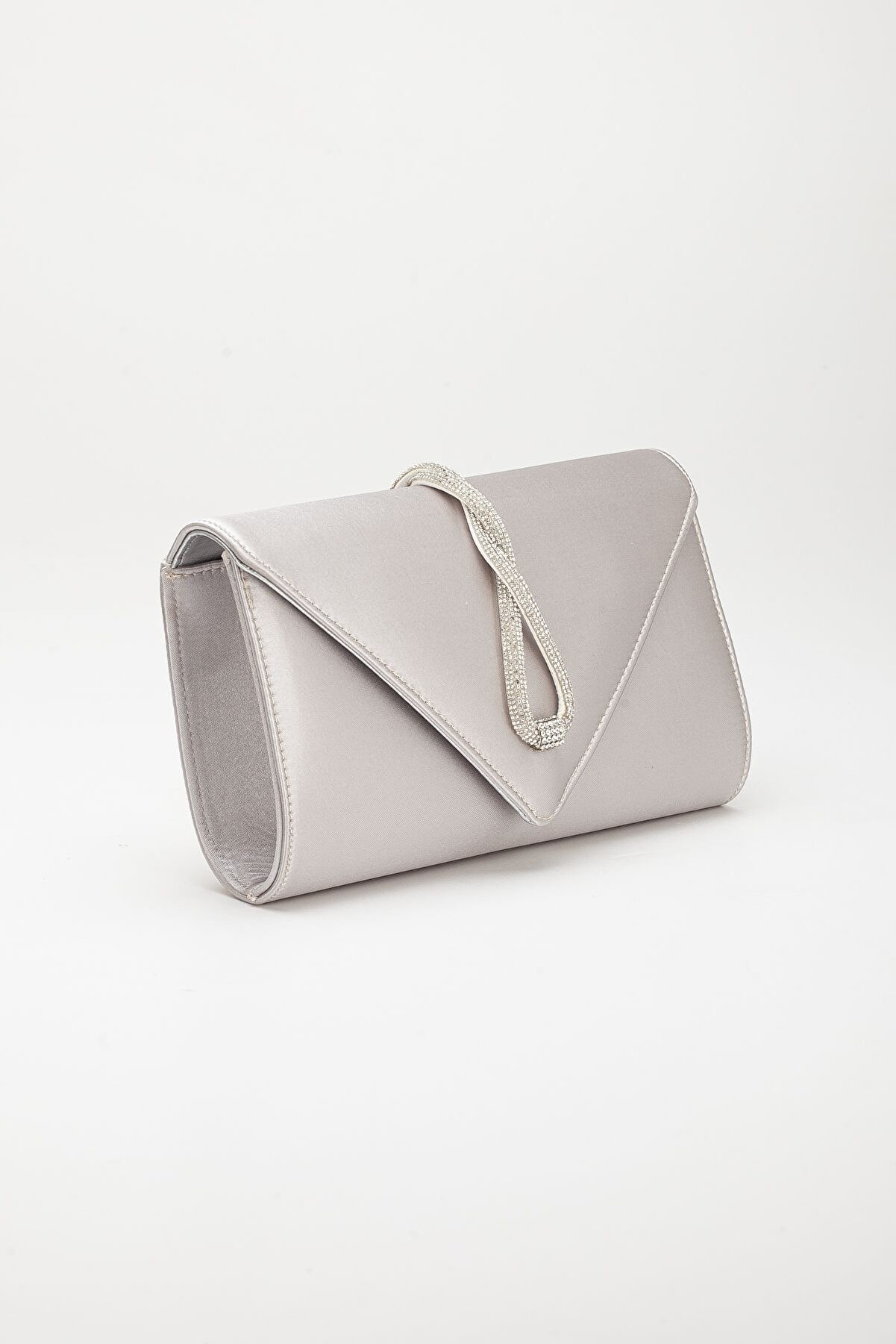 GULT Portföy Saten Zarf Çanta Gri