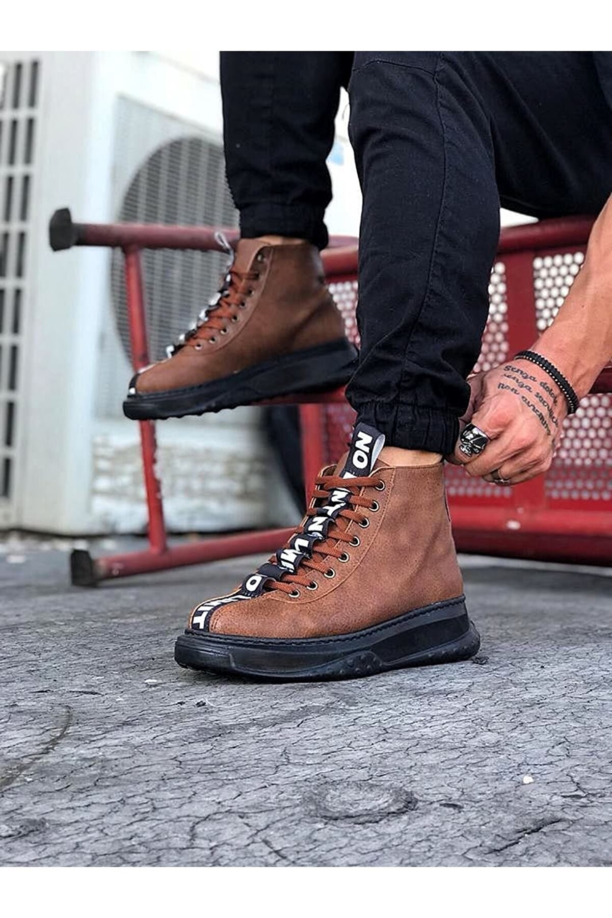 Fayk Wearhouse Taba K&ouml;m&uuml;r Erkek Yarım Bi̇lek Bot