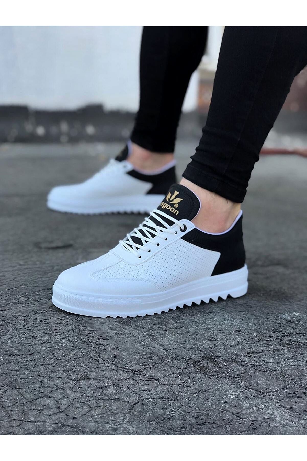 Ethab Ti̇caret Beyaz Si̇yah Erkek Casual Ayakkabı