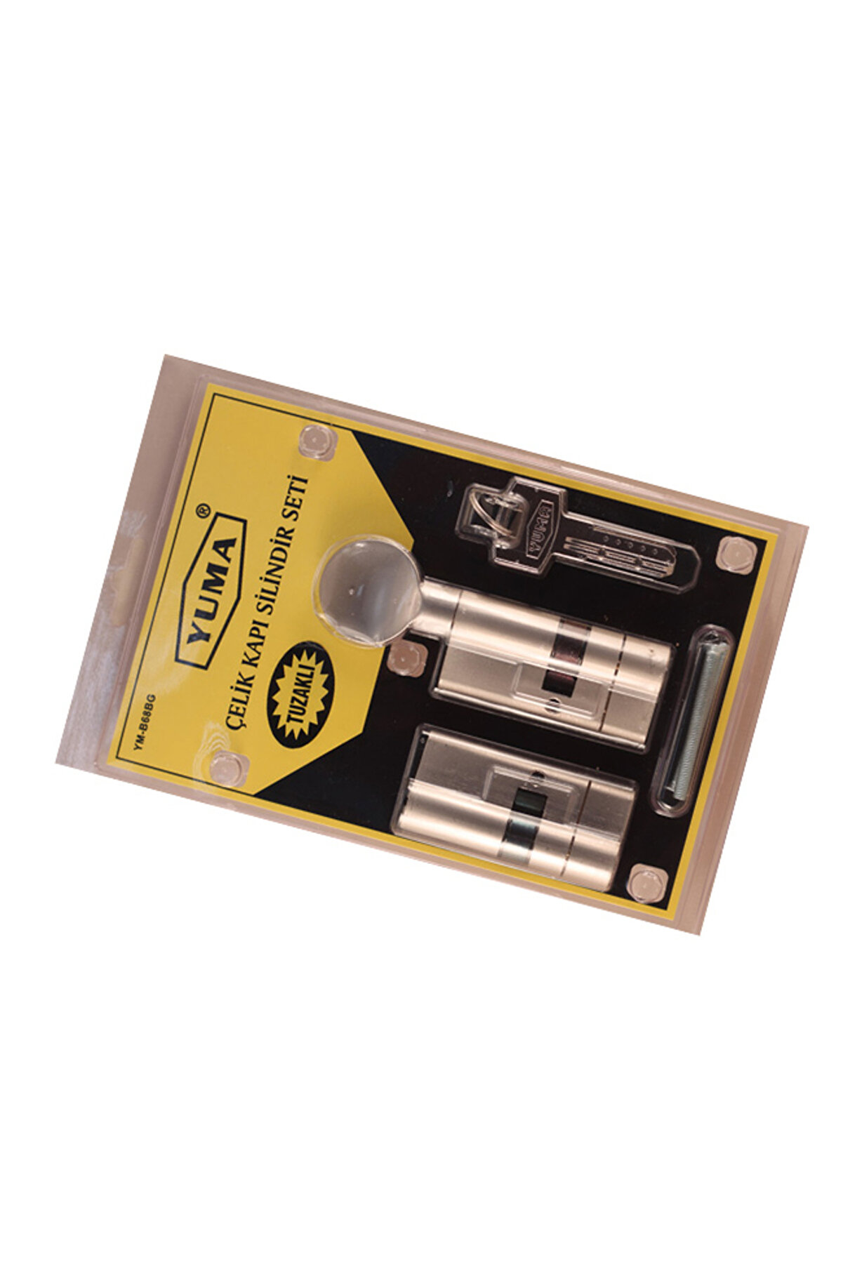 evimdeyokyok 68mm Mandallı Çelik kapı Tuzaklı Barel Seti - Sarı