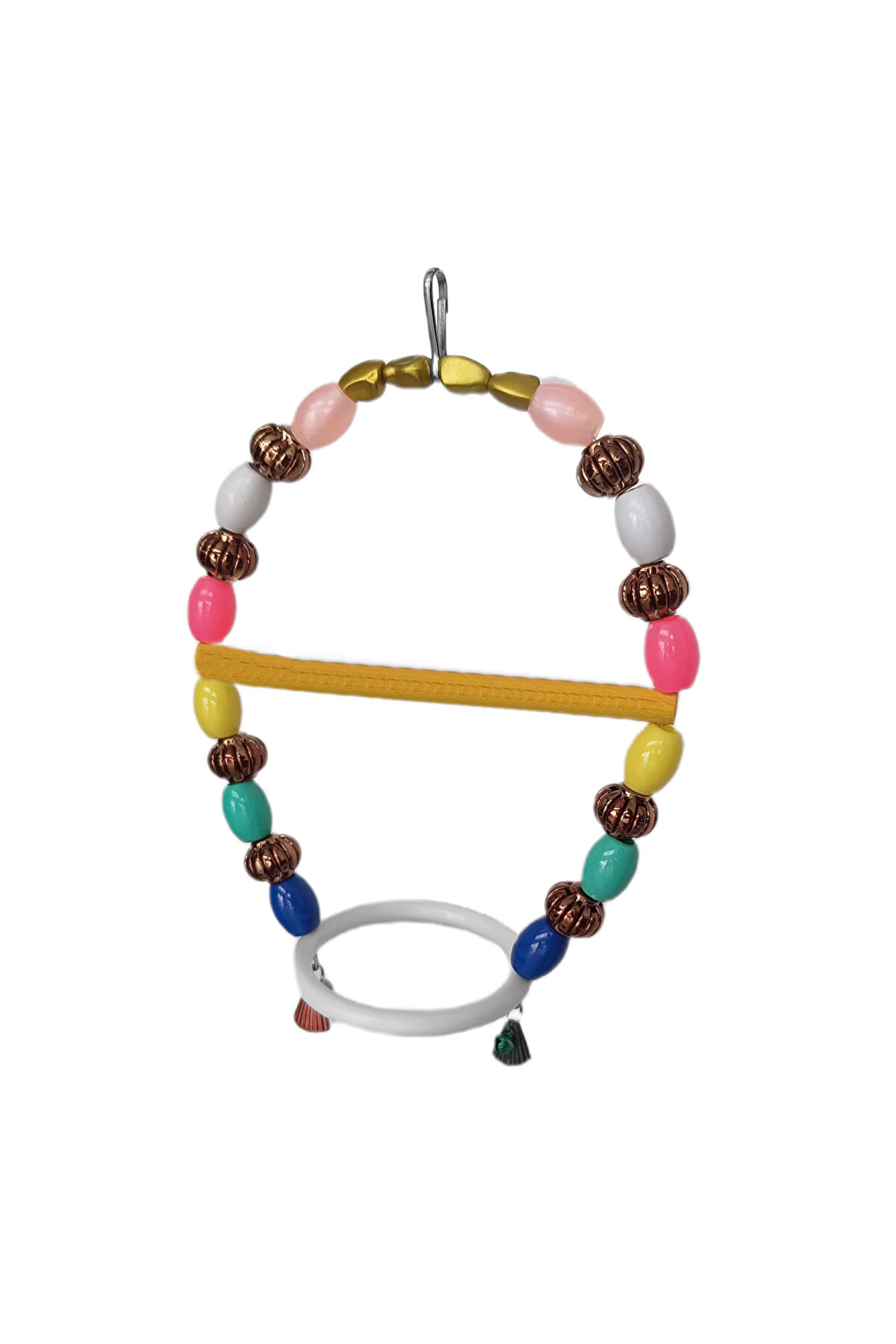 Bi̇lfold Renkli̇ Boncuklu Oval Hlı Papağan Salıncağı 15 Cm-23 Cm