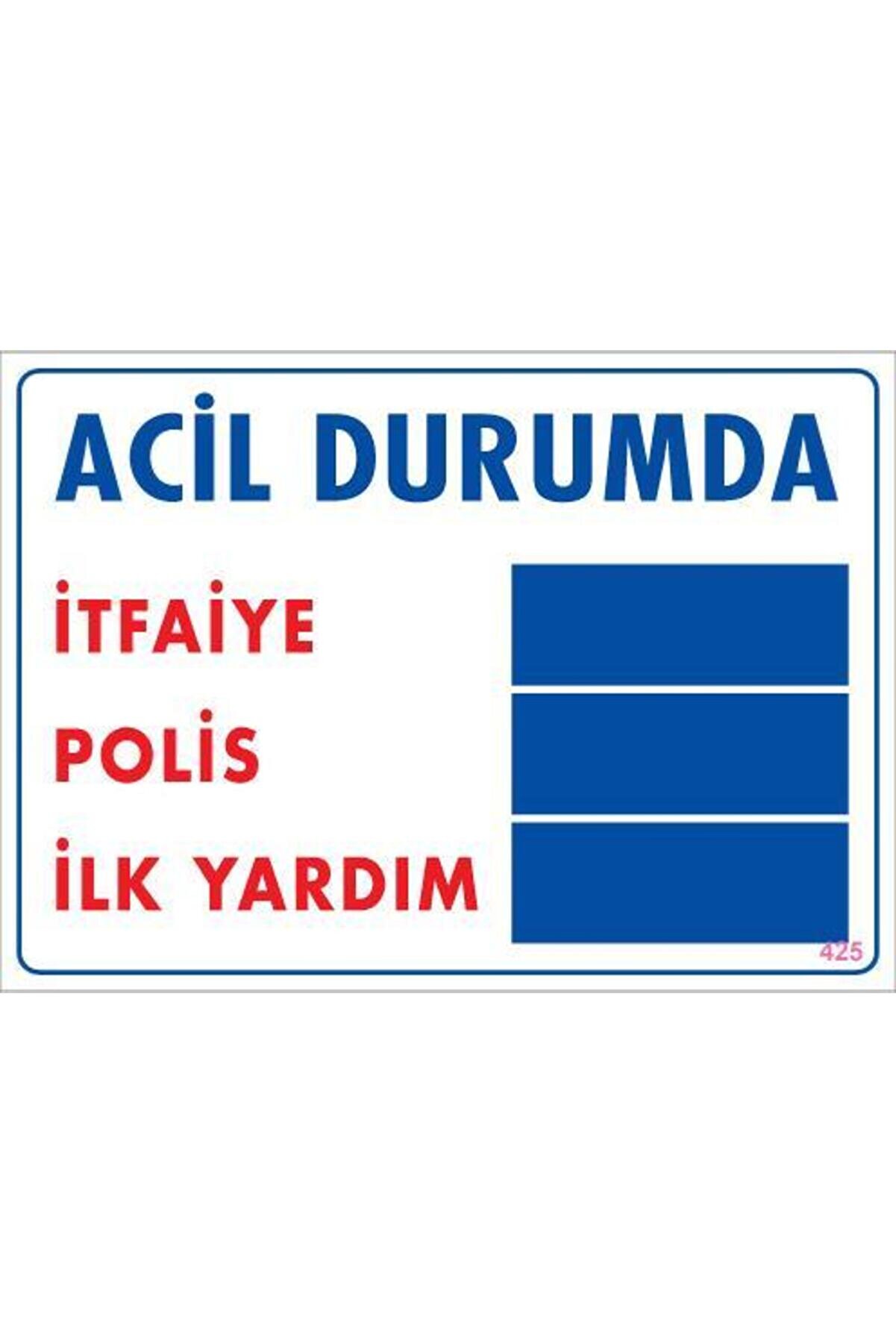 Ethab Ti̇caret Aci̇l Durum Uyarı Levhası 25X35 Kod425