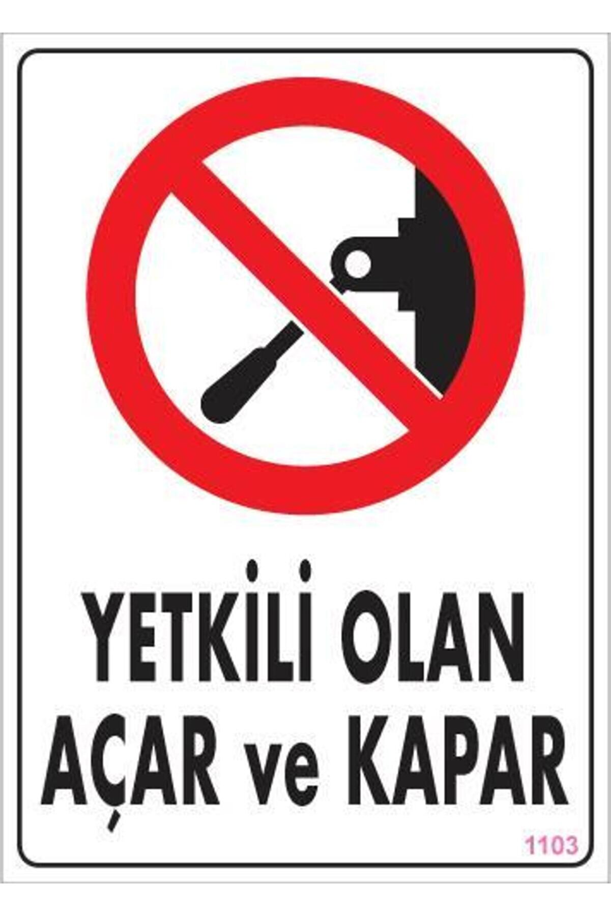 Ethab Ti̇caret Yetki̇li̇ Elektri̇k Uyarı Levhası 25X35 Kod1103