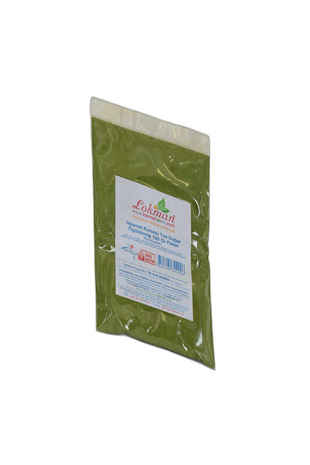 Ethab Ti̇caret Ispanak Kurusu Toz Doğal &Ouml;ğ&uuml;t&uuml;lm&uuml;ş 100 Gr Paket