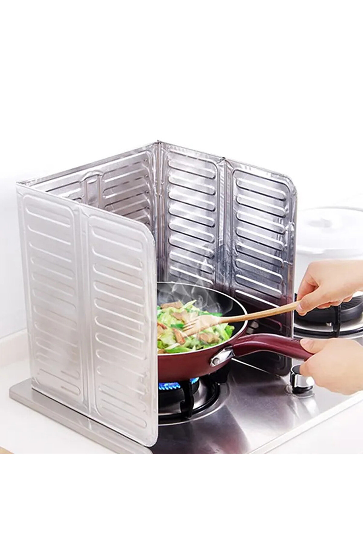 Ethab Ti̇caret Ocak Kenar Koruyucu Al&uuml;mi̇nyum Levha - Ev Kamp Karavan Ocak Koruyucu