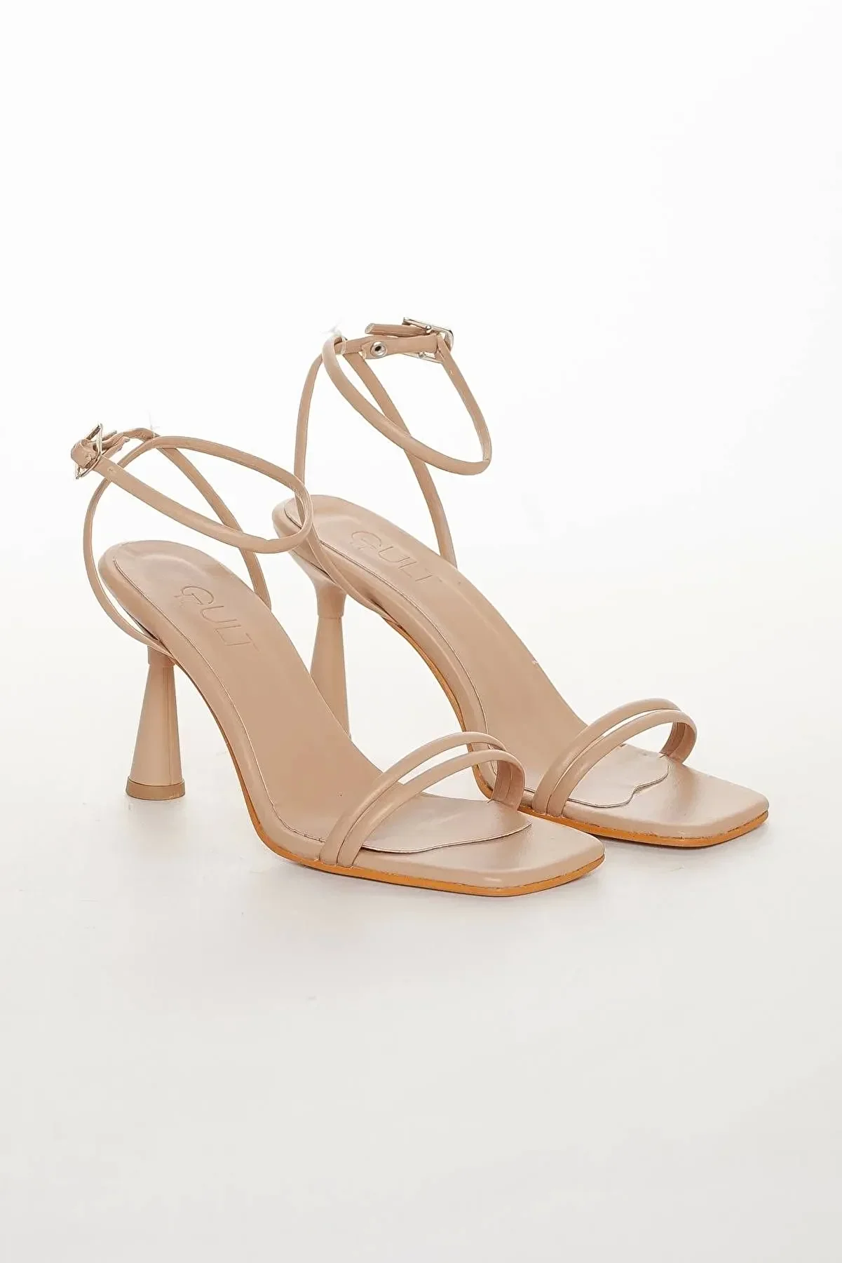 Gult Kadın Yazlık Topuklu Ayakkabı Nude