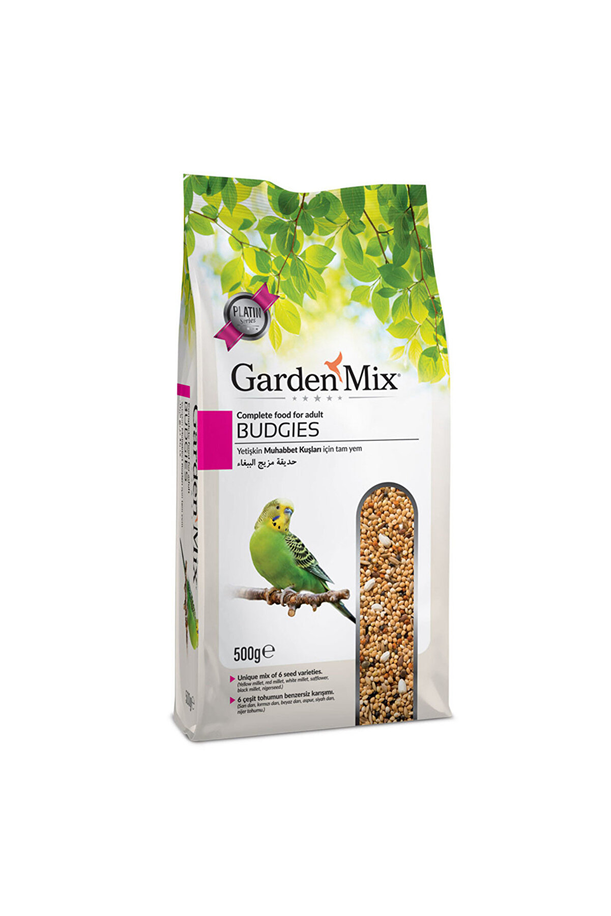 Ethab Ti̇caret Plati̇n Seri̇ Muhabbet Kuş Yemi̇ 500 Gr