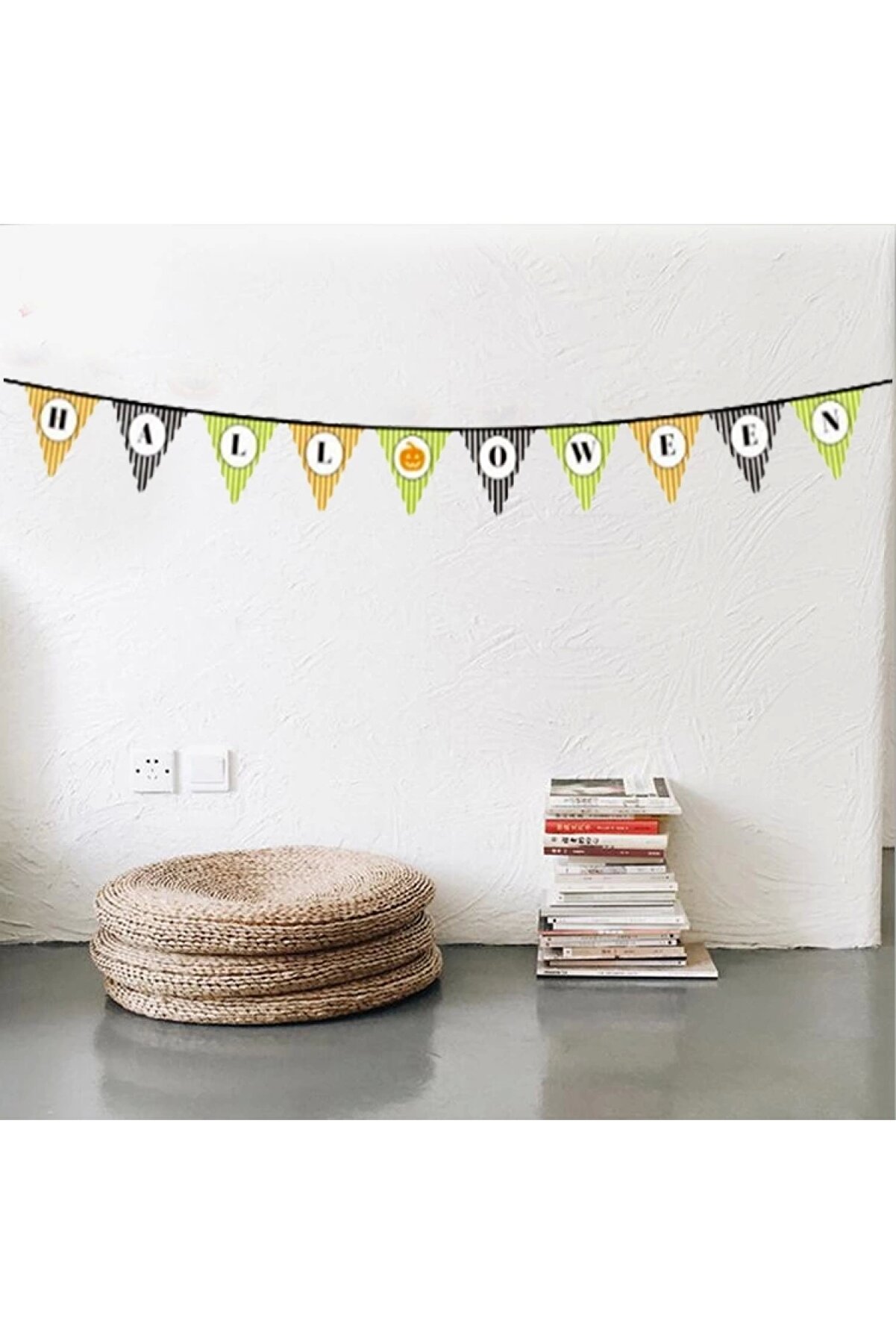 Go İthalat Cadılar Bayramı Kabak Temalı Halloween Yazılı Banner S&uuml;s Flama 3 Metre (4533)