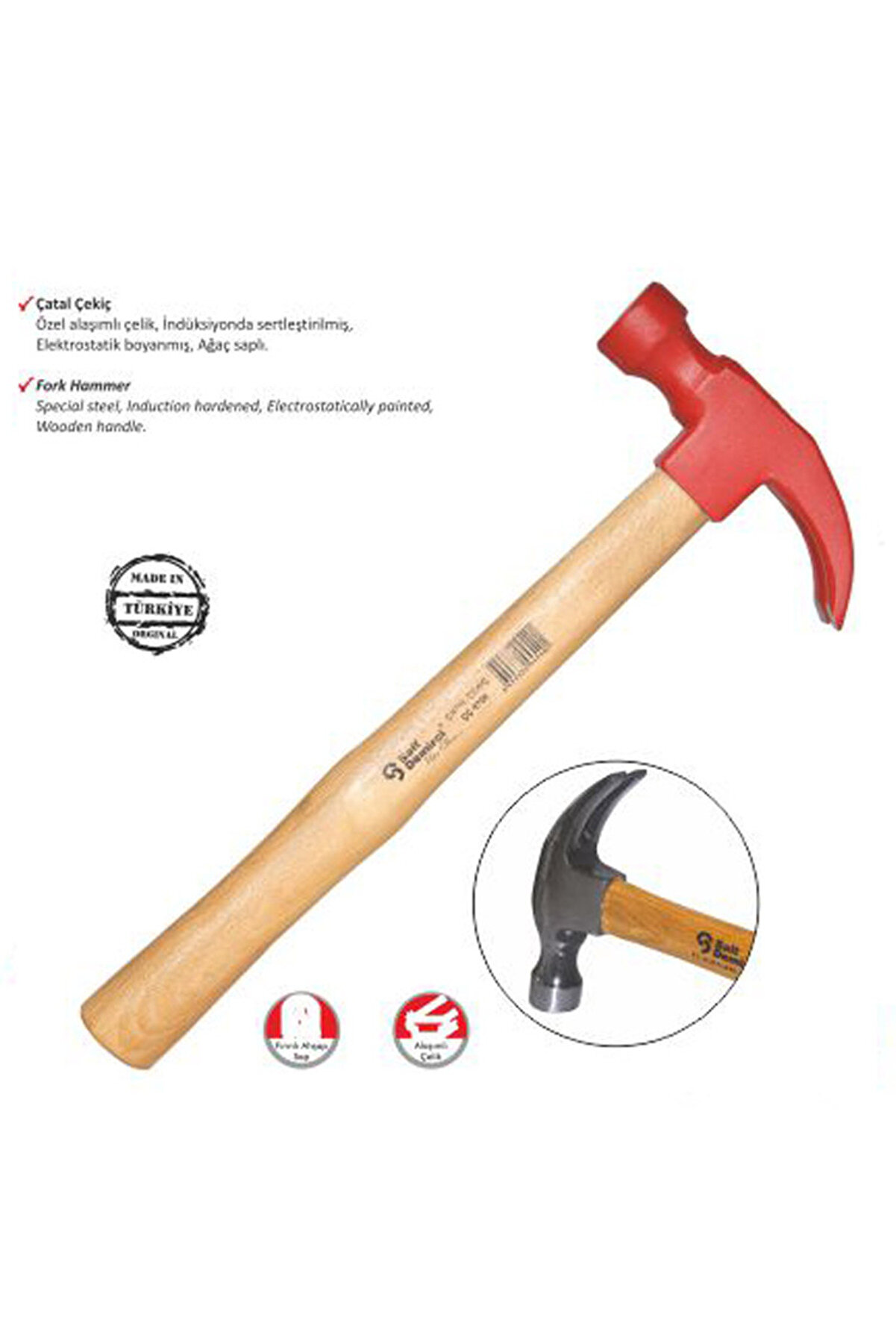 evimdeyokyok S.D. Polisajlı Çatal Çekiç