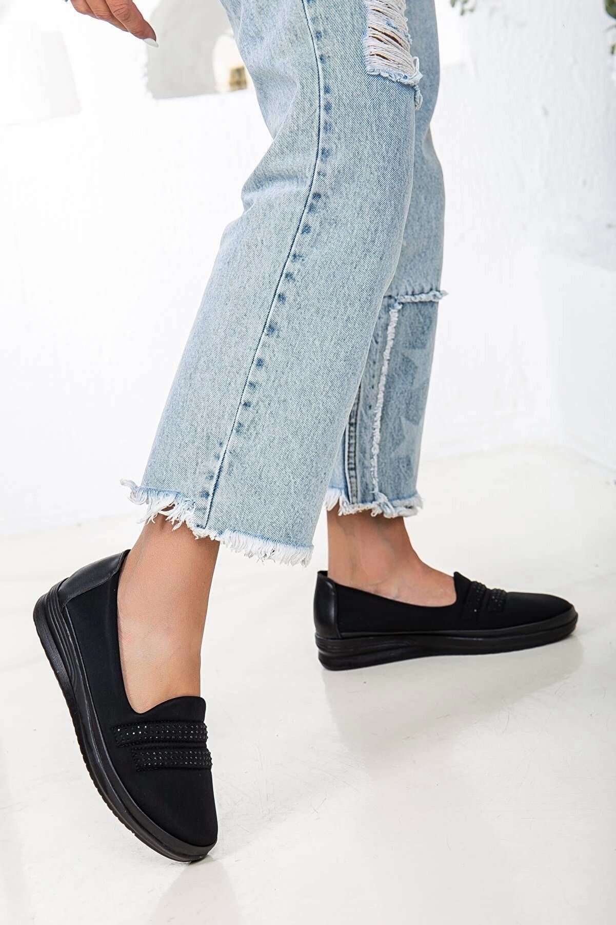 Gult Kadın Günlük Klasık Su Geçi̇rmez Içi̇ Deri̇ Spor Ayakkabı Iki̇ Sıra