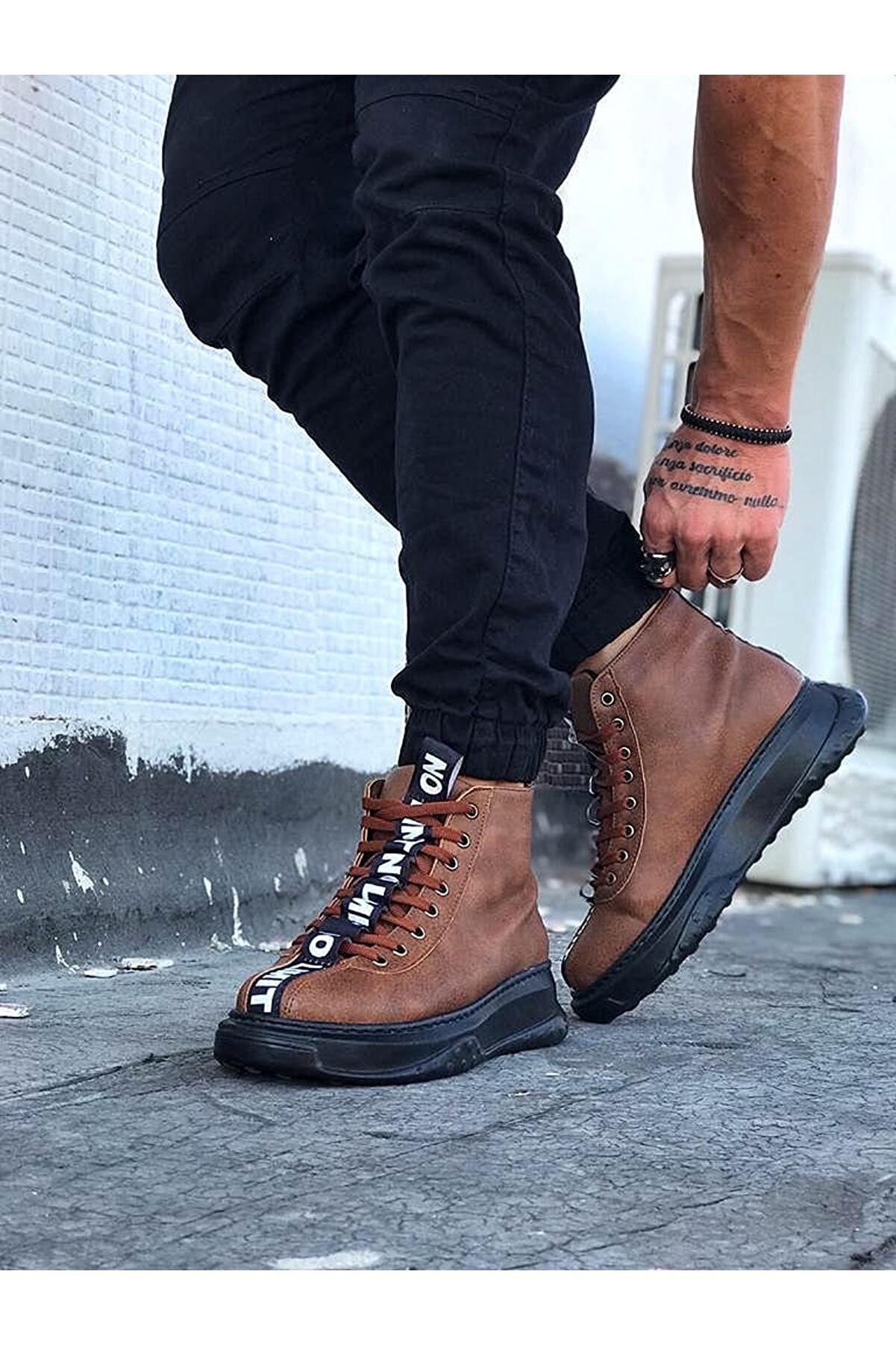 Fayk Wearhouse Taba K&ouml;m&uuml;r Erkek Yarım Bi̇lek Bot