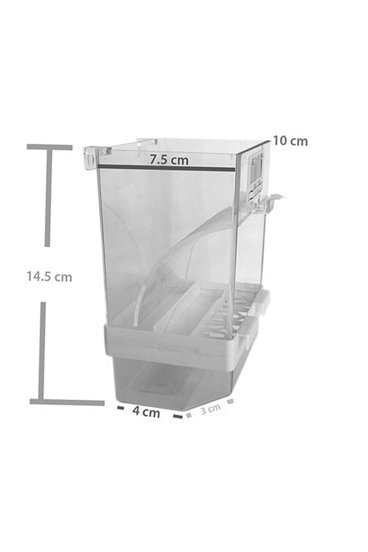 Gardenmi̇x Akıllı Kuş Yemli̇ği̇ Taban Hazneli̇ Beyaz (10-7,5)-14,5 Cm