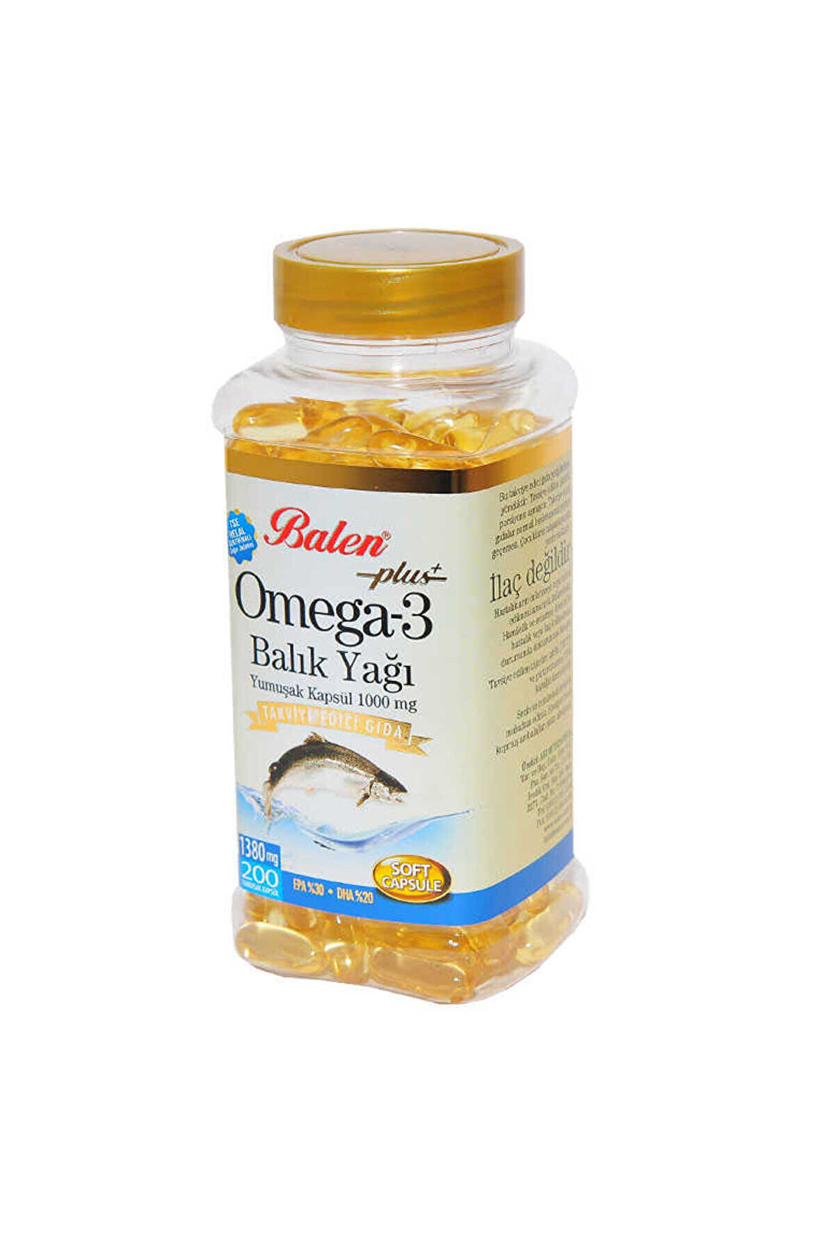 Ethab Ti̇caret Omega 3 Plus+ Balık Yağı Yumuşak 200 Kaps&uuml;l