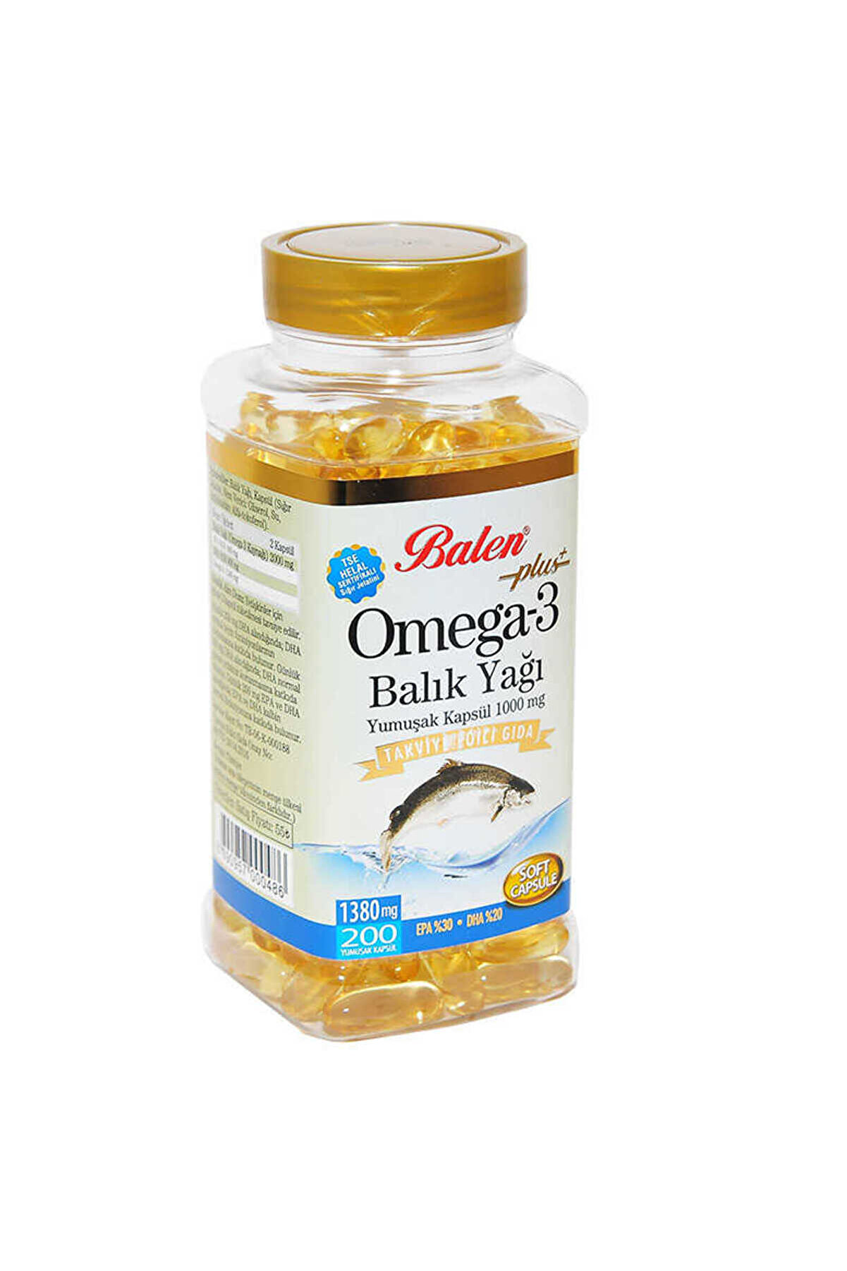 Ethab Ti̇caret Omega 3 Plus+ Balık Yağı Yumuşak 200 Kaps&uuml;l