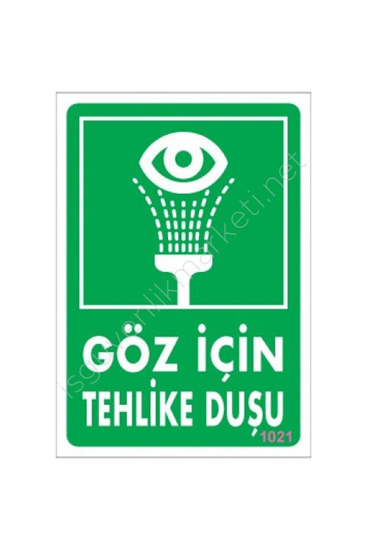 Ethab Ti̇caret G&ouml;z İ&ccedil;i̇n Tehli̇ke Duşu Uyarı Levhası 17,5X25 Kod1021