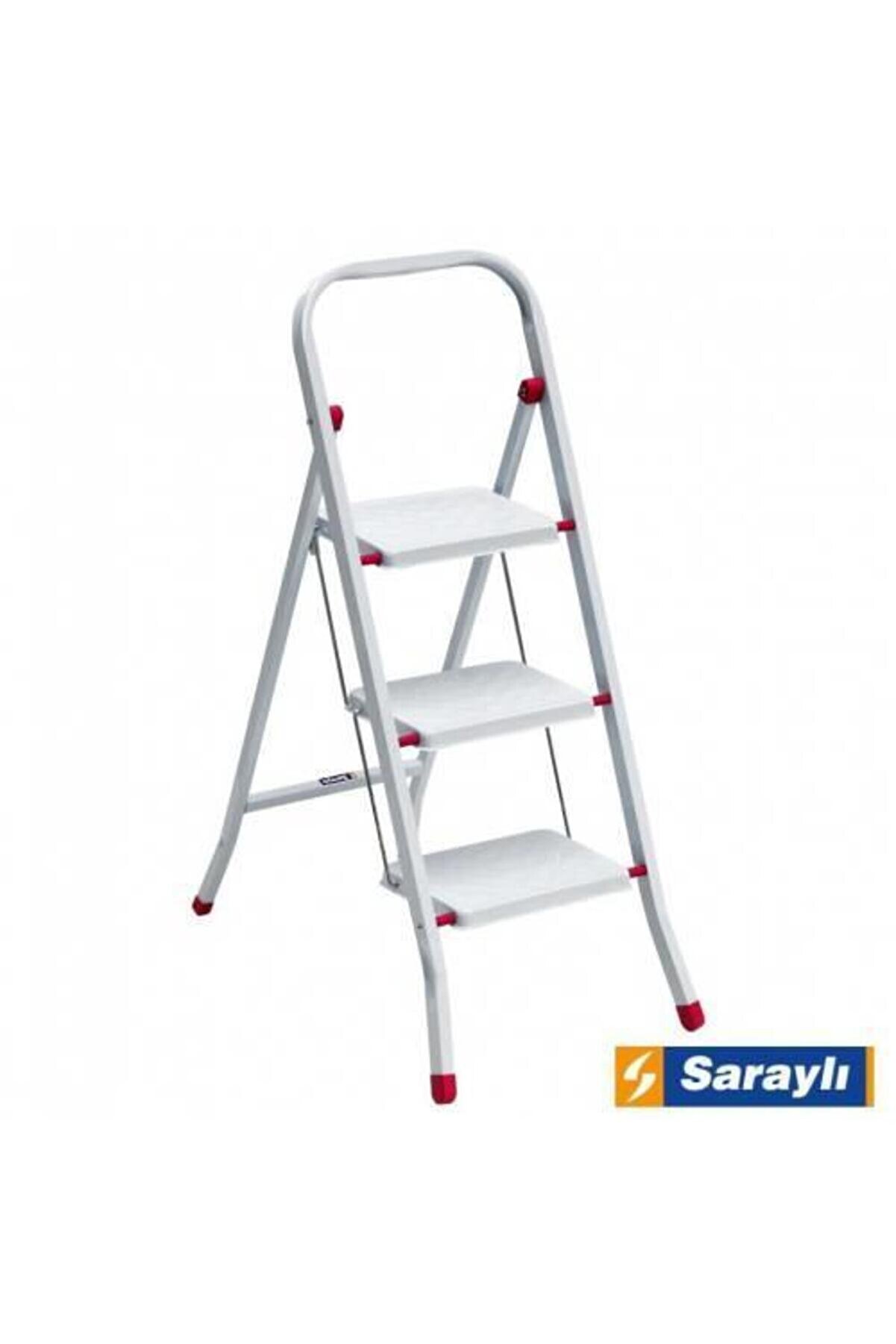 Se&ccedil;ki̇n Trend Saraylı Prati̇k Metal Merdi̇ven Beyaz 3 Basamaklı