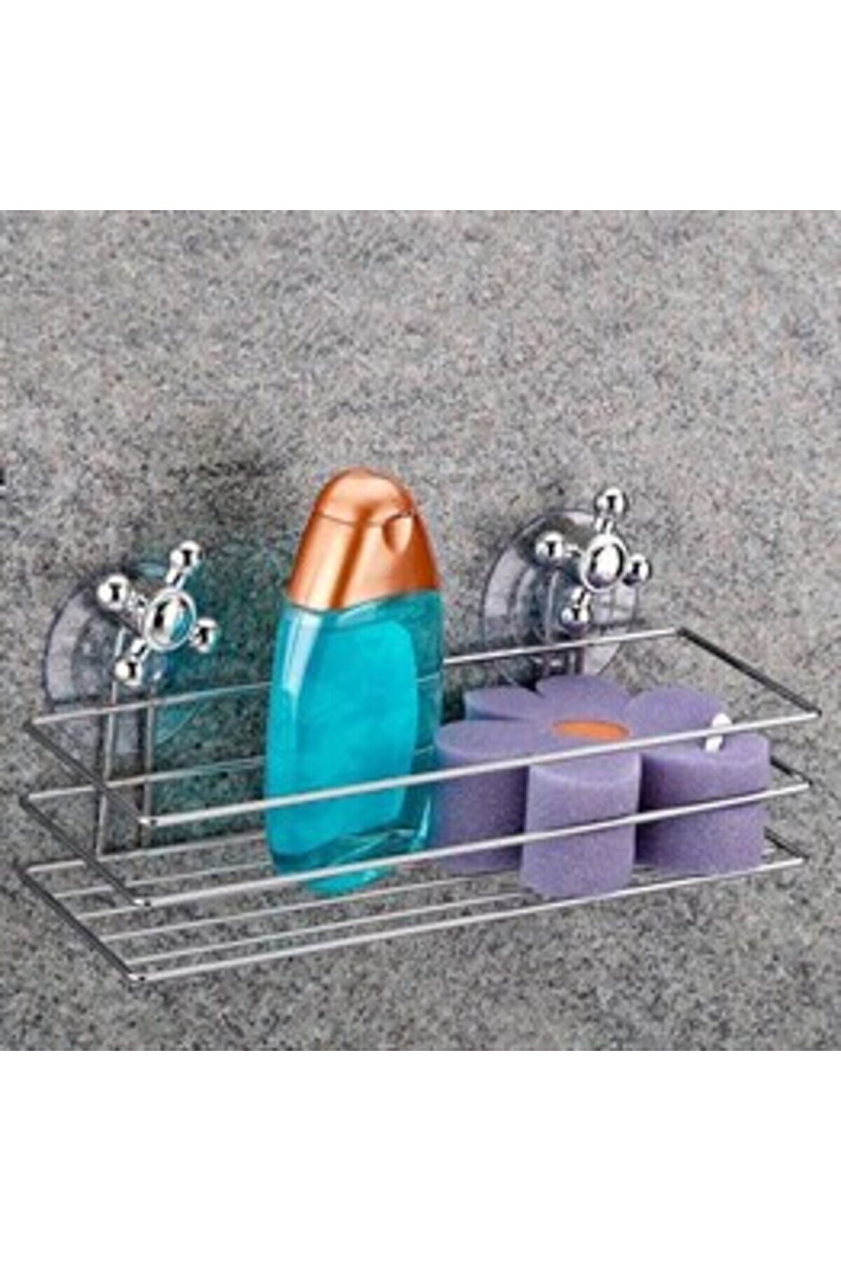 Go İthalat Banyo Di̇kd&ouml;rtgen Raf Vantuzlu (4457)