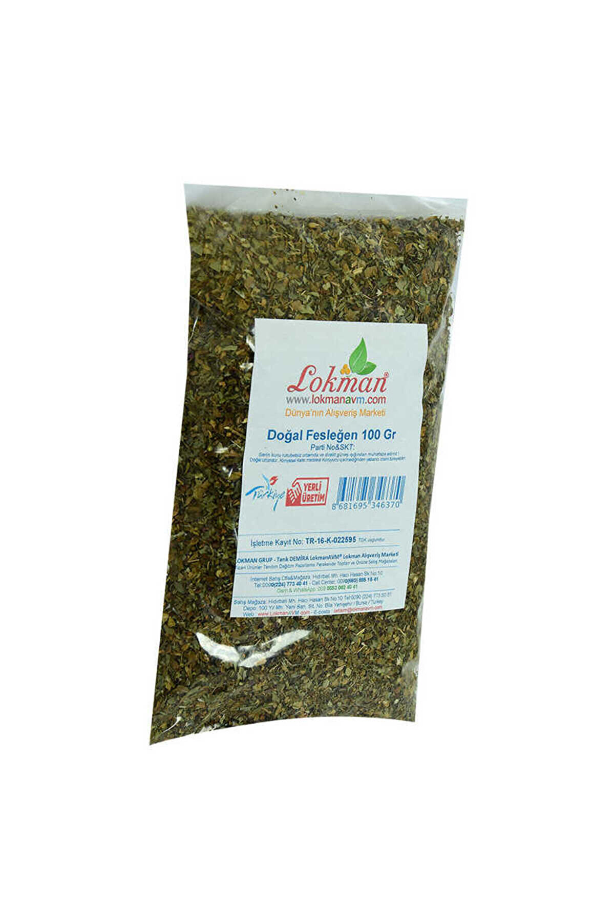 Pazarcan Fesleğen Elenmi̇ş Tozu Alınmış Doğal 100 Gr Paket