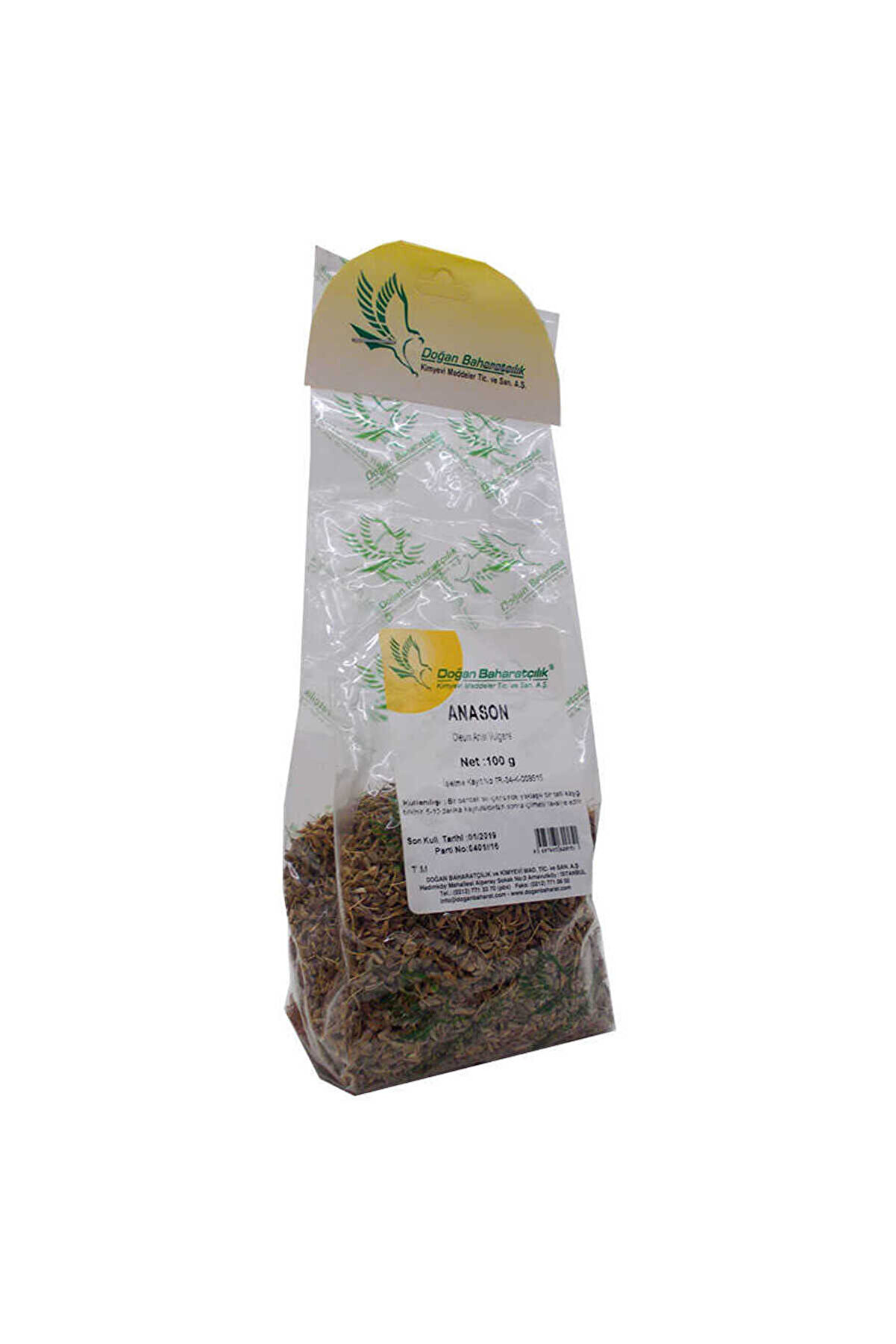 Bi̇lfold Anason Tohumu Doğal Tane 100 Gr Paket